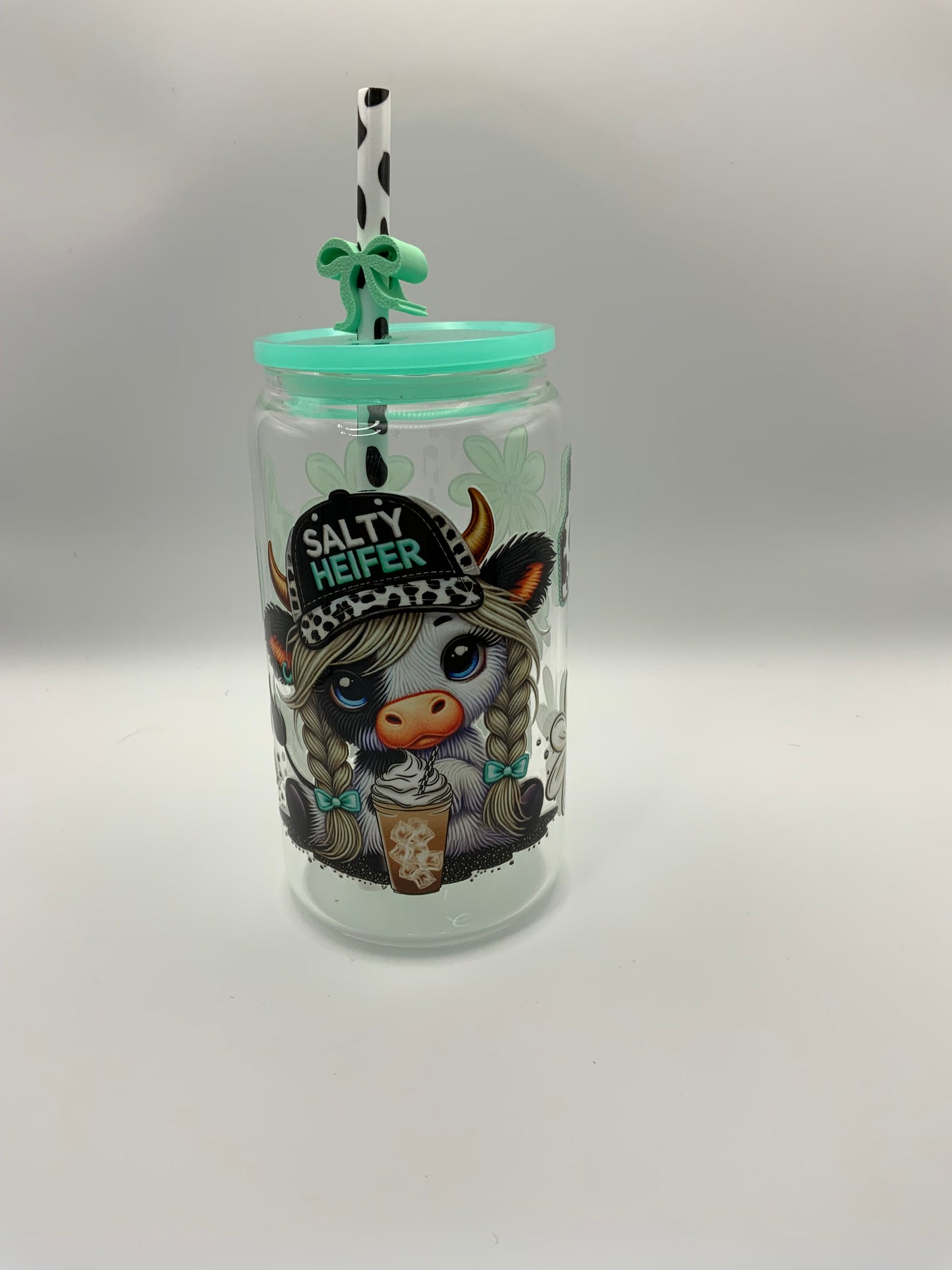 RTS Glass Can {Salty Heifer} 16 oz