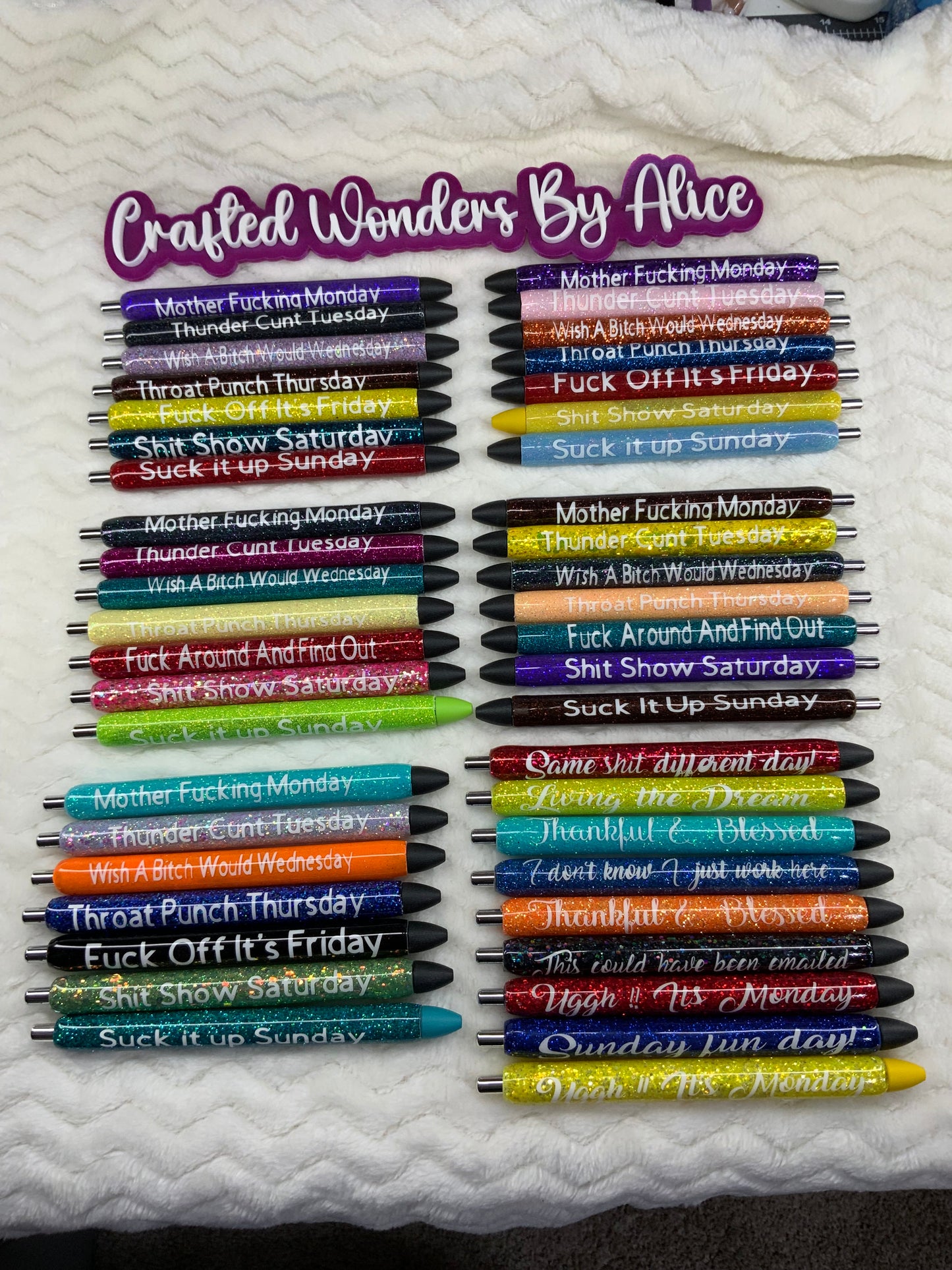 7 days of the week pens