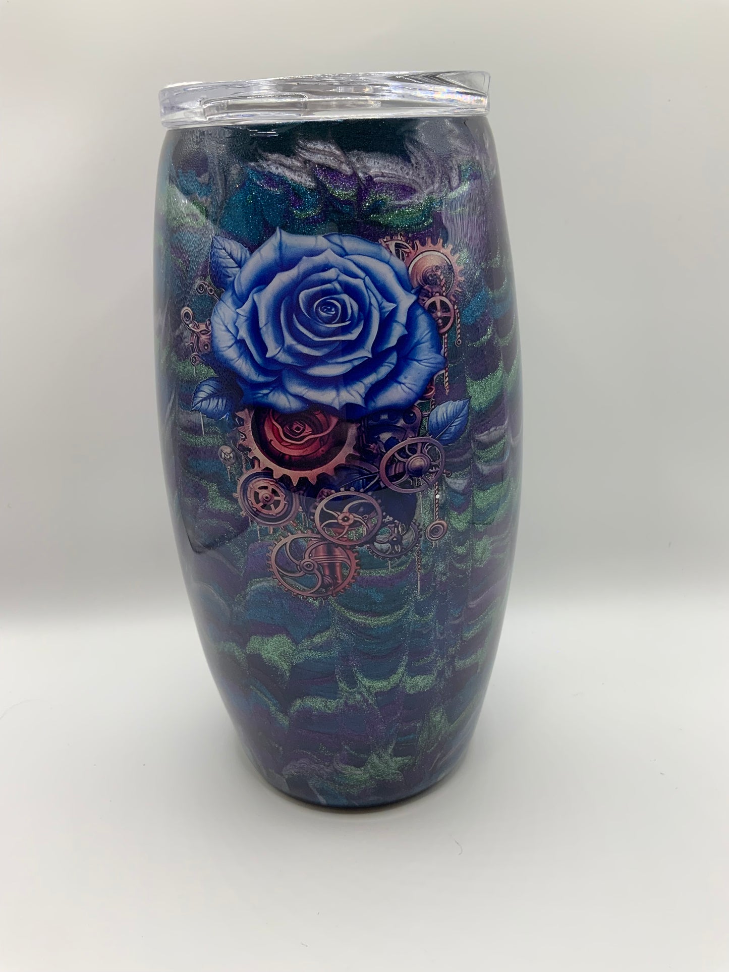 RTS Mica {Purple/Teal Rose} 30 oz