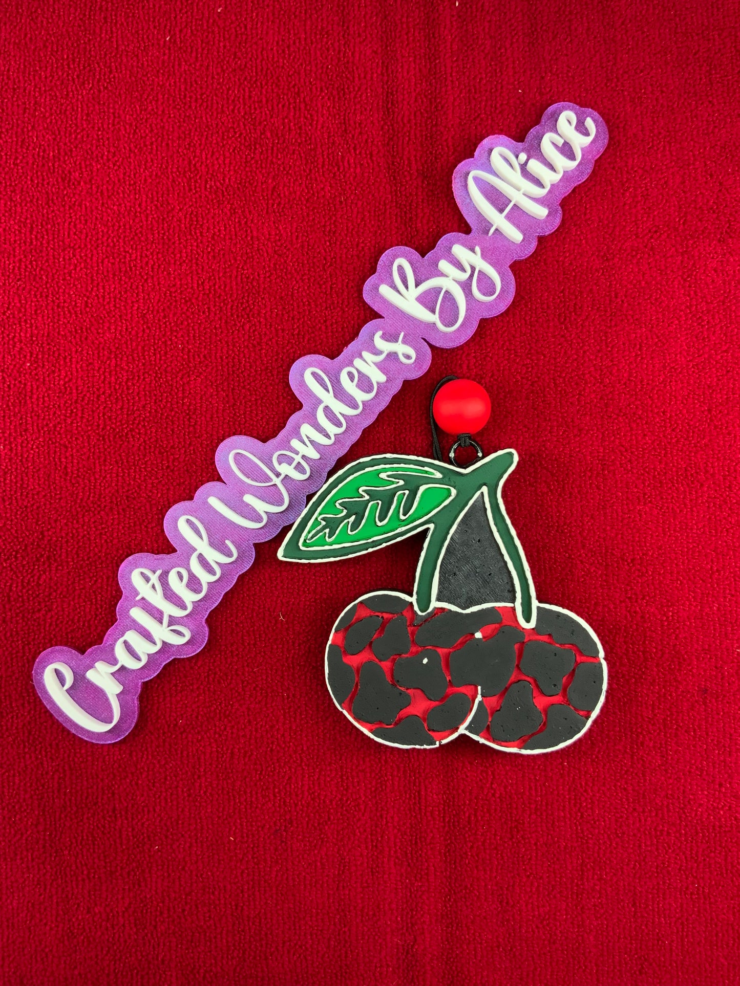 MTO {Cow Print Cherries} Freshie