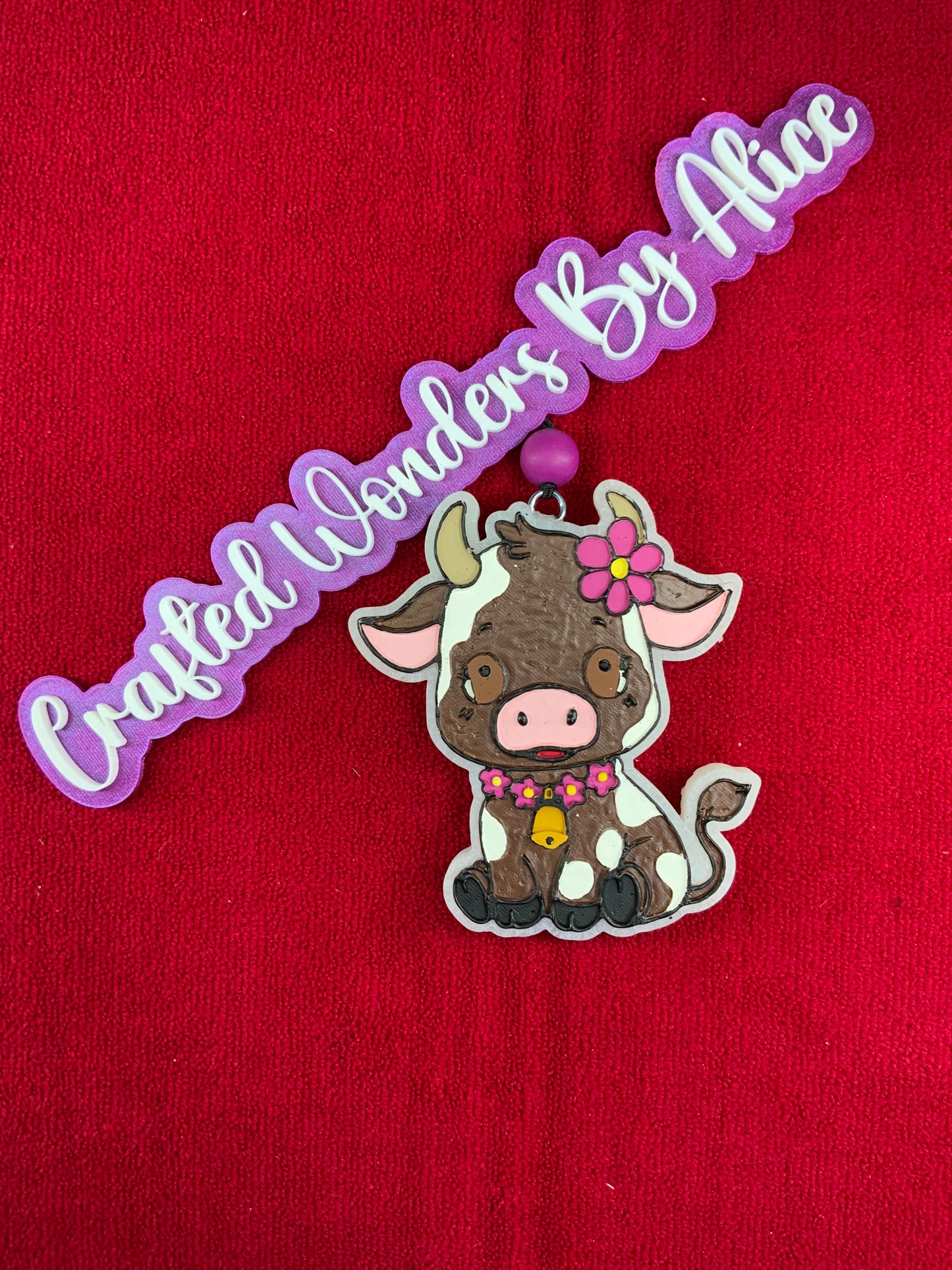 MTO {Cow With Flower Necklace} Freshie