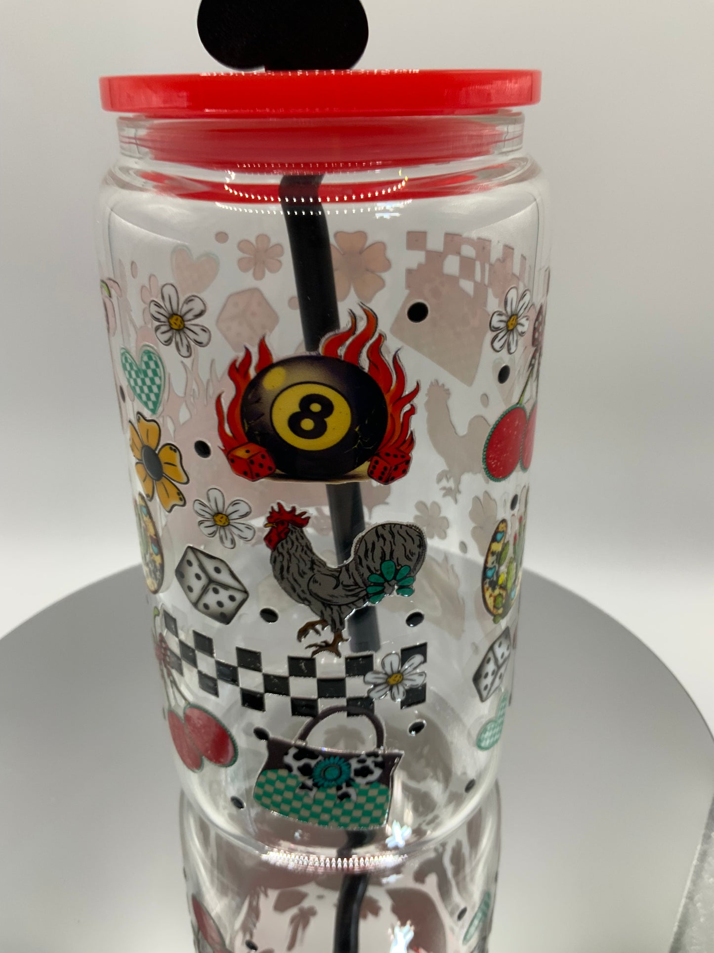 RTS {Lady Luck} 16 oz Glass Cup