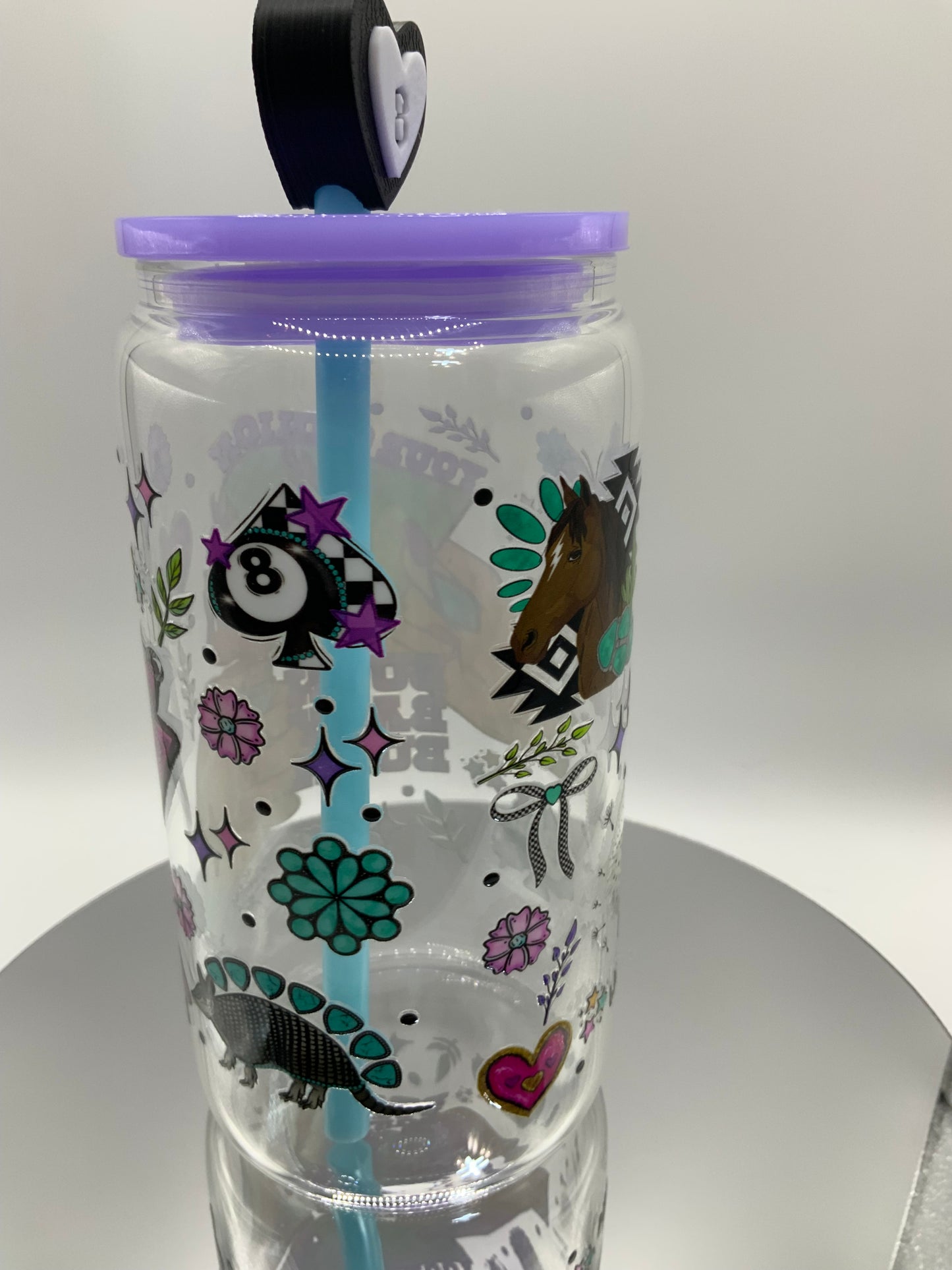 RTS {Burn Baby Burn} 16 oz Glass Cup