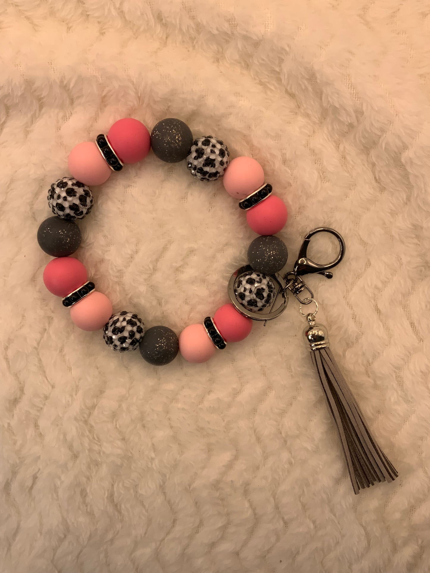 RTS {Black/White Jewel} Wristlet
