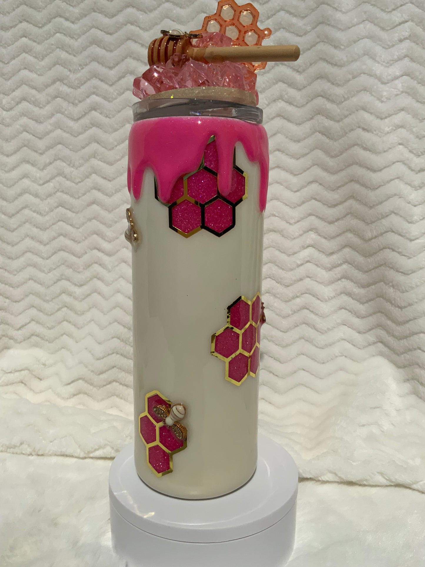 RTS{Honey Bee} 20 oz Skinny With Iced Lid