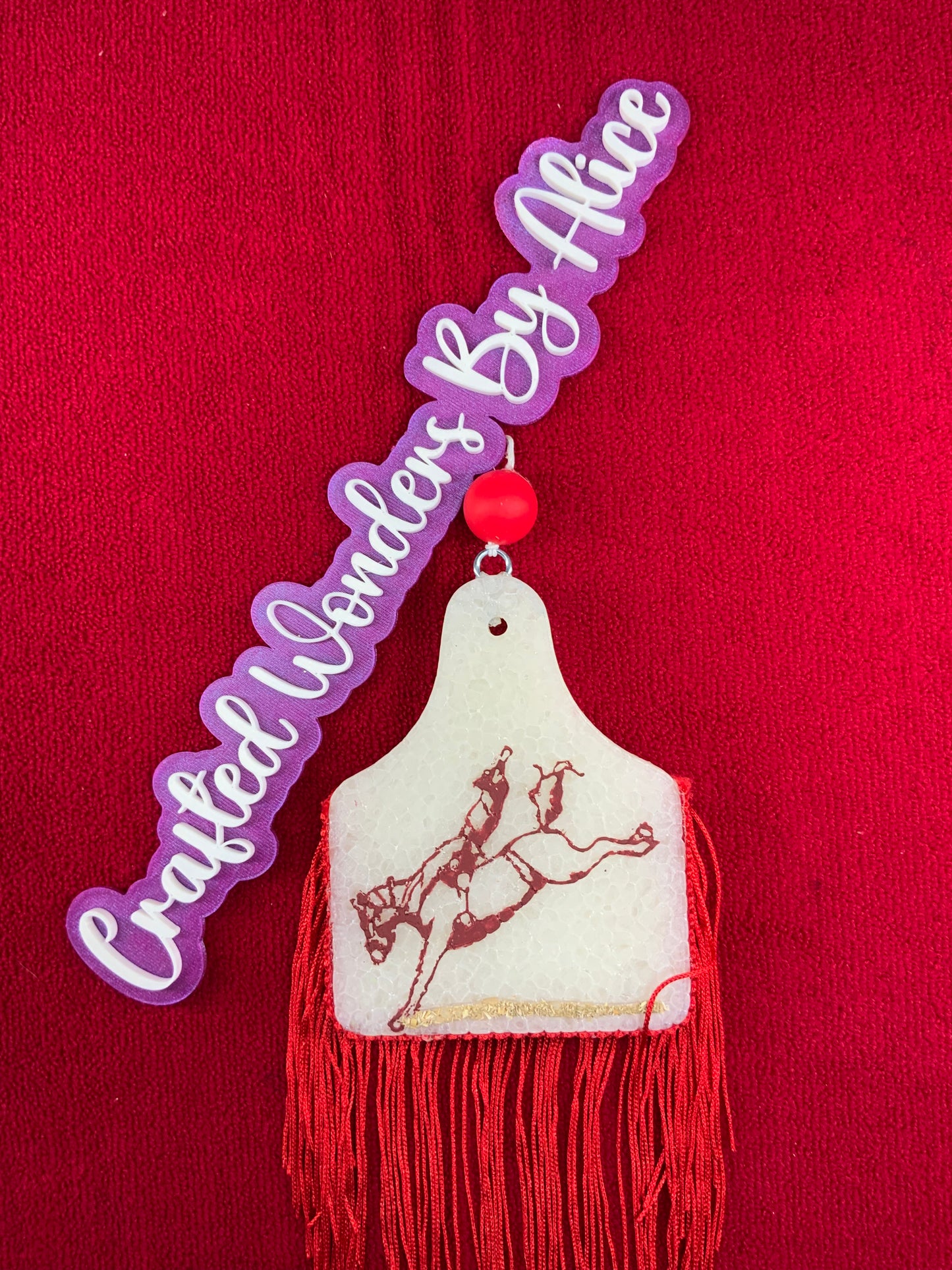 MTO {Rodeo Cowboy On Horse On A Tag} Freshie