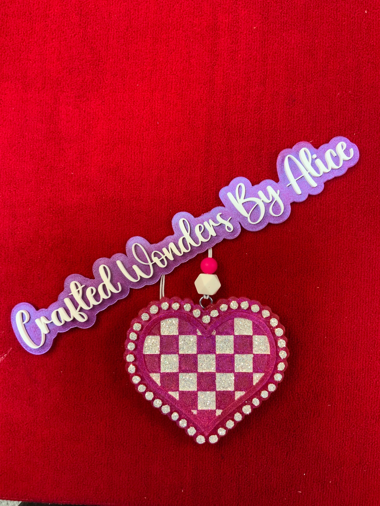 MTO {Checkered Heart} Freshie