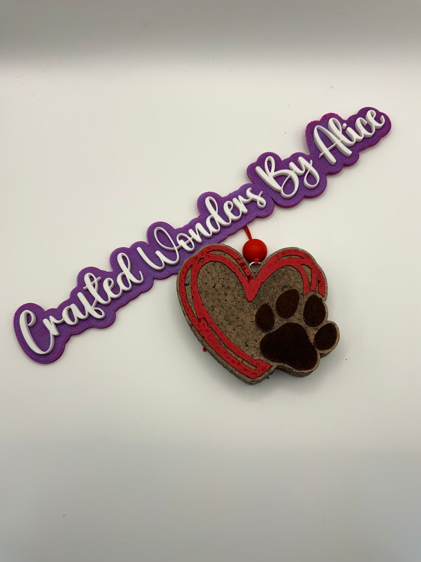 MTO {Heart With Dog Paw} Freshie