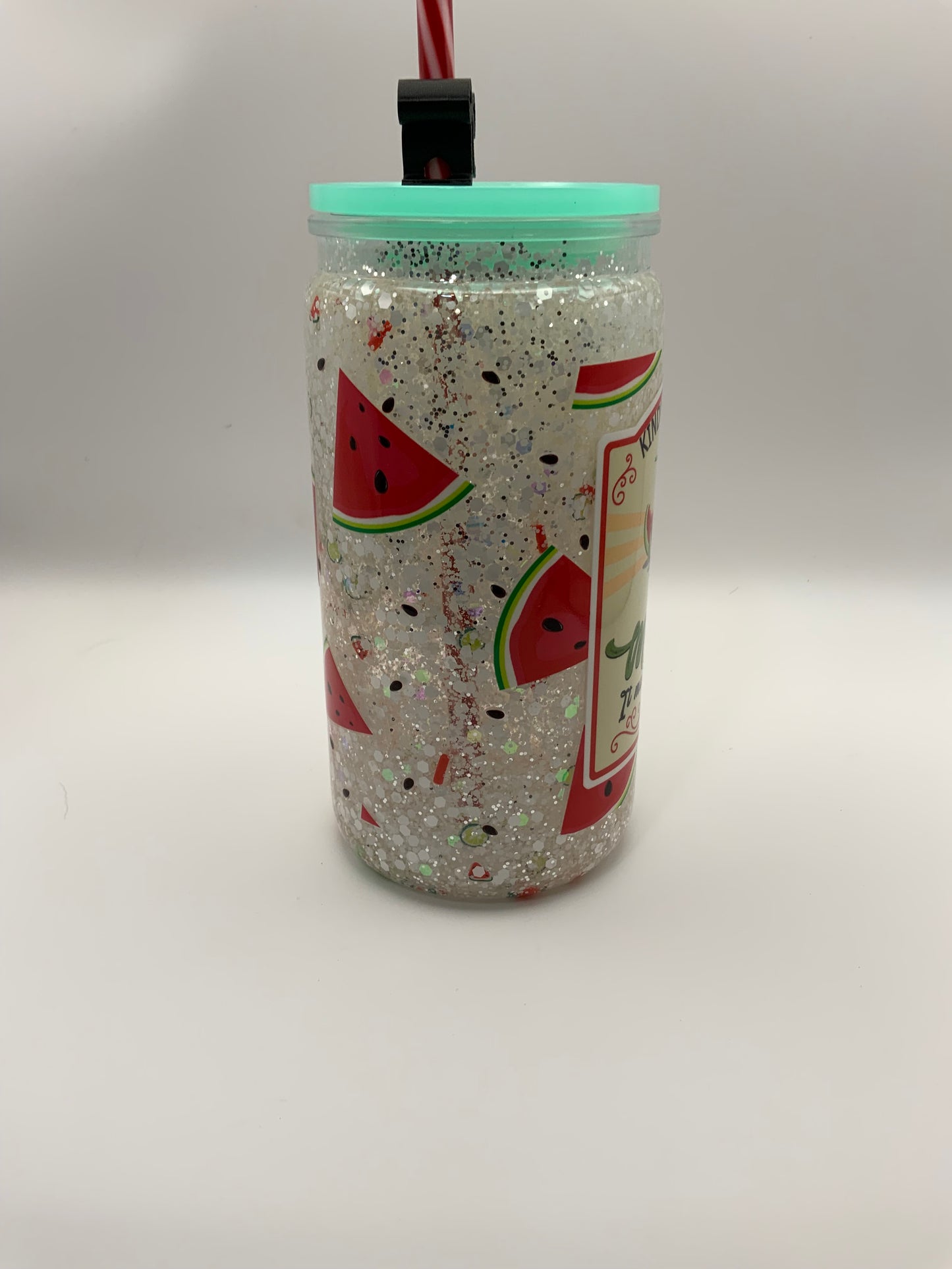 RTS Glass Snow Globe {Kindness Is Like Watermelon Margarita} 16 oz