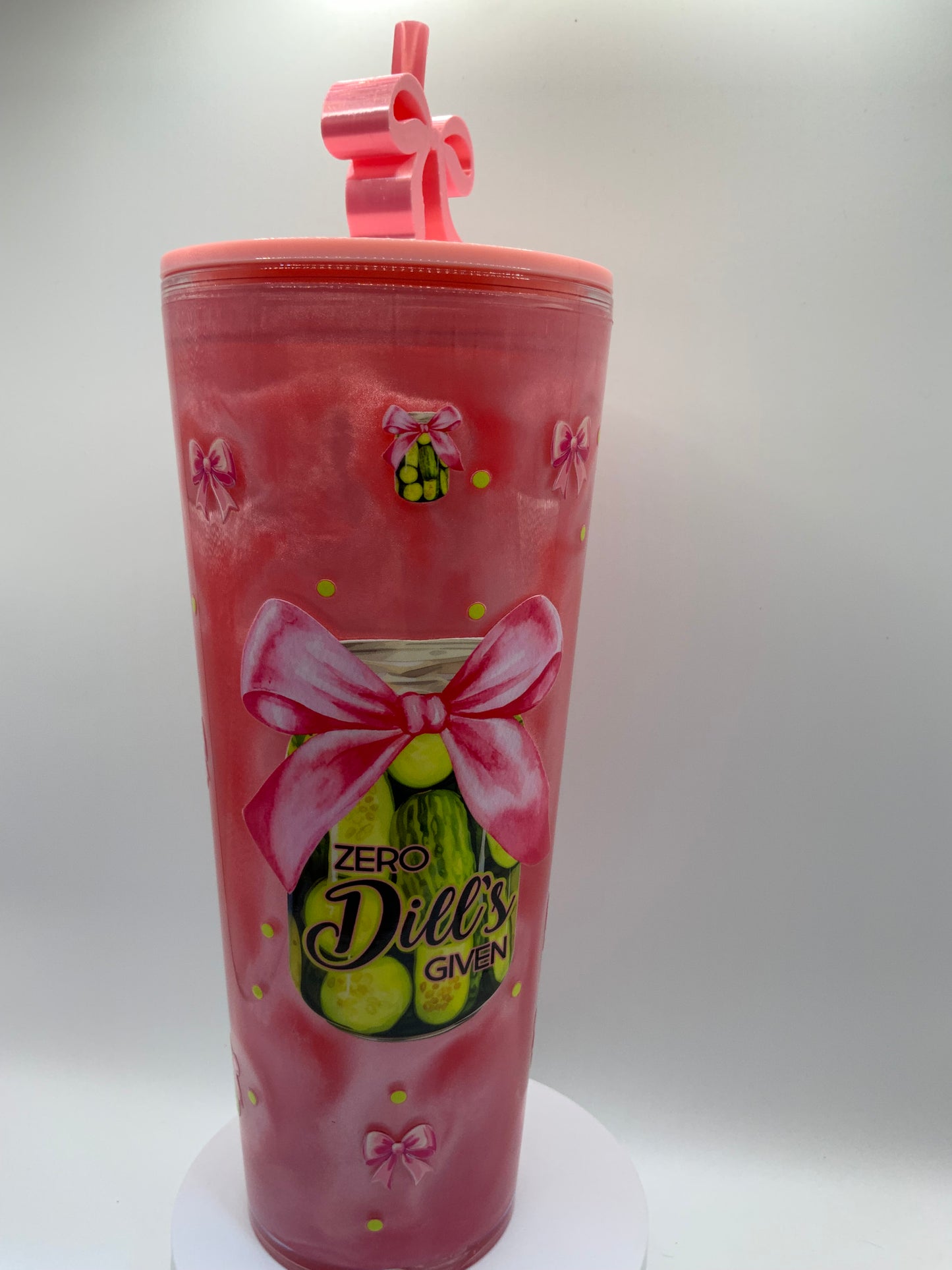RTS {Zero Dills Given} 24 oz Cat Eye Snow Globe Cup