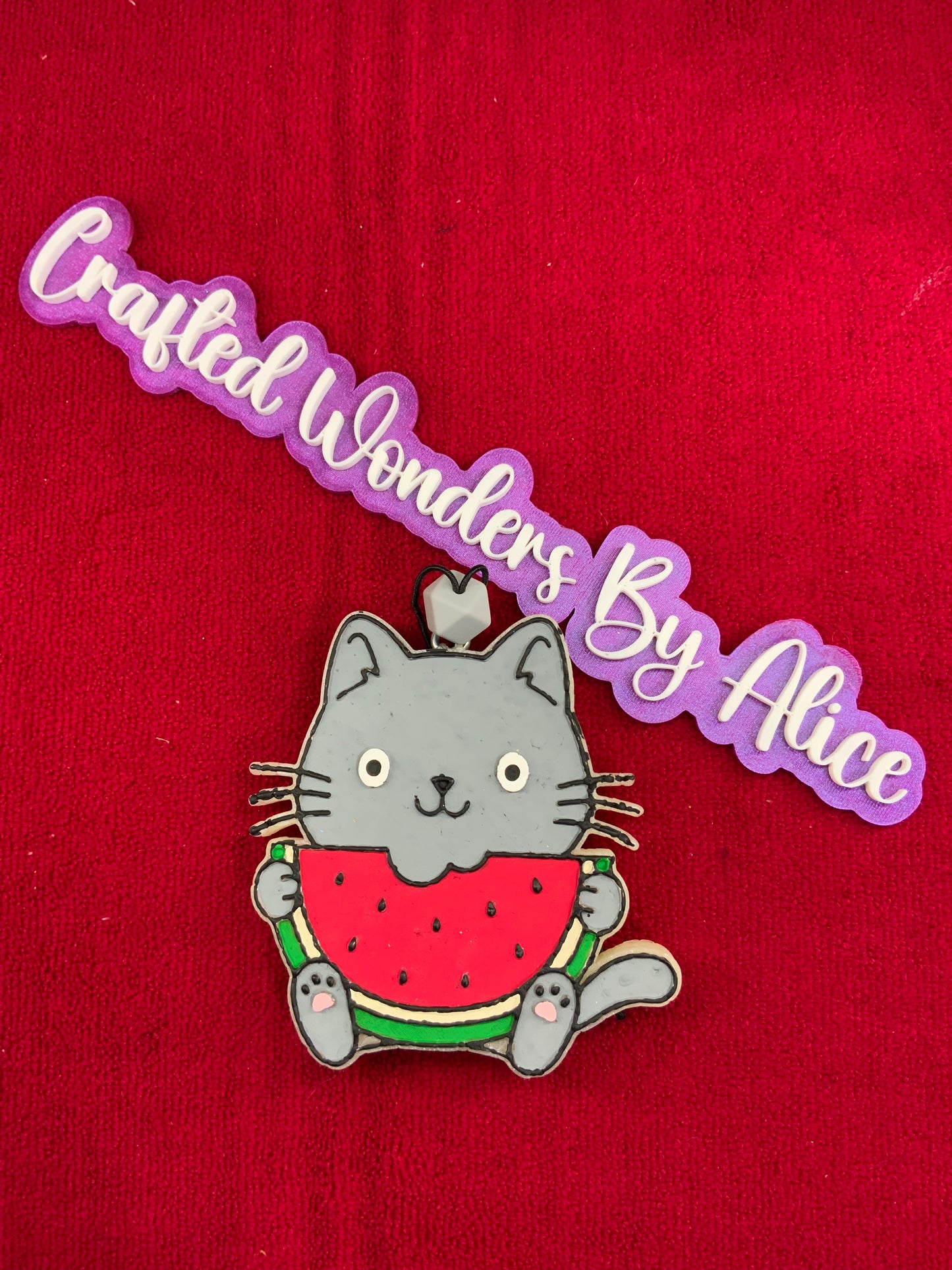 MTO {Kitten Eating Watermelon } Freshie