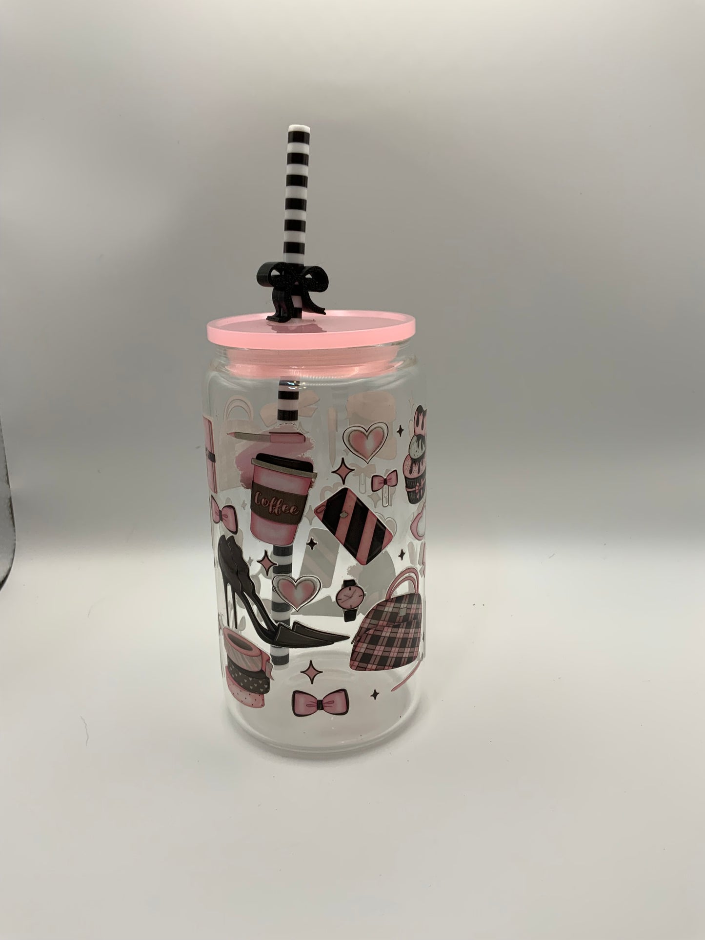 RTS Glass Can {High Heels} 16 oz