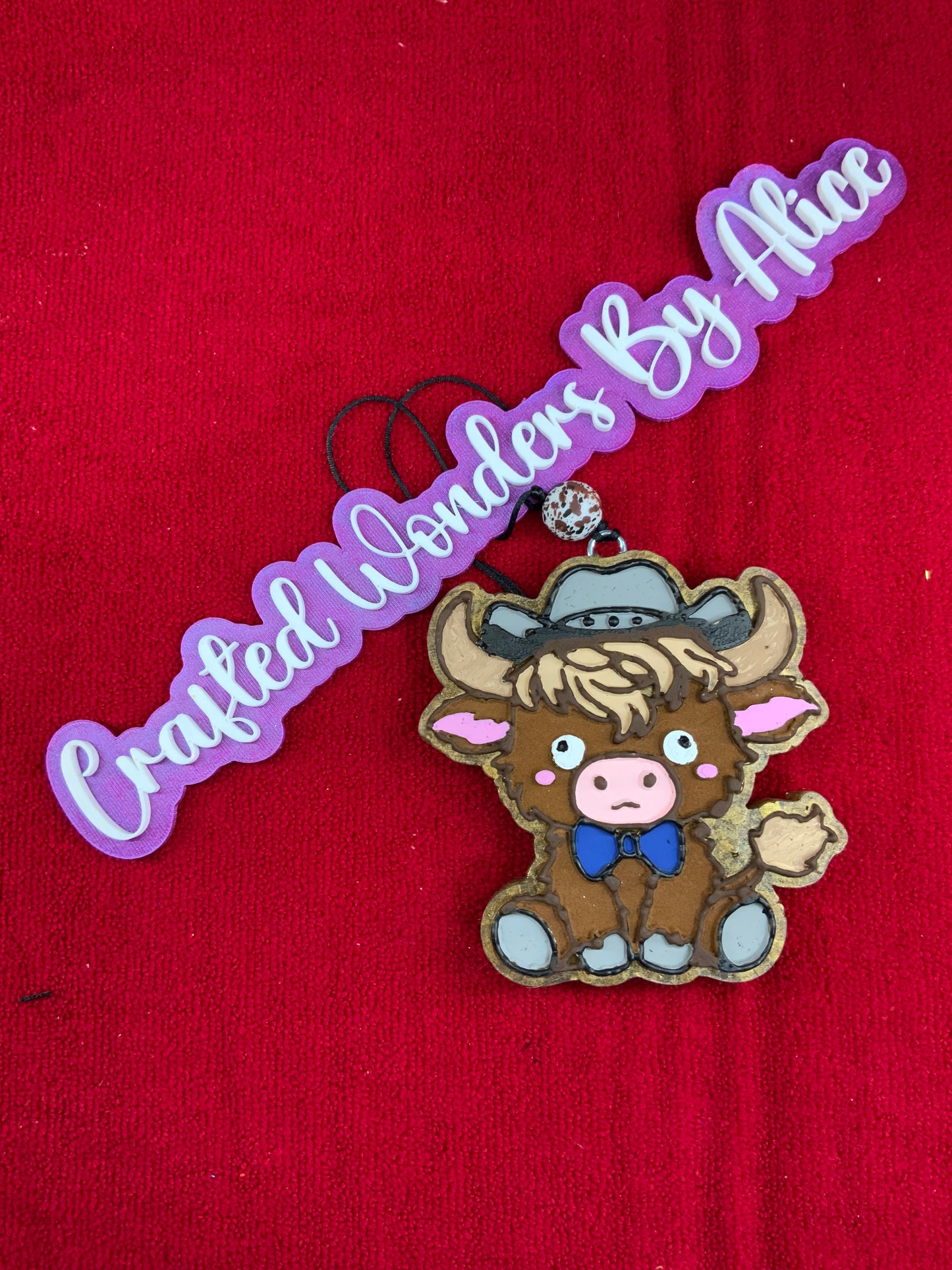 MTO {Highland With Cowboy Hat And A Bow} Freshie