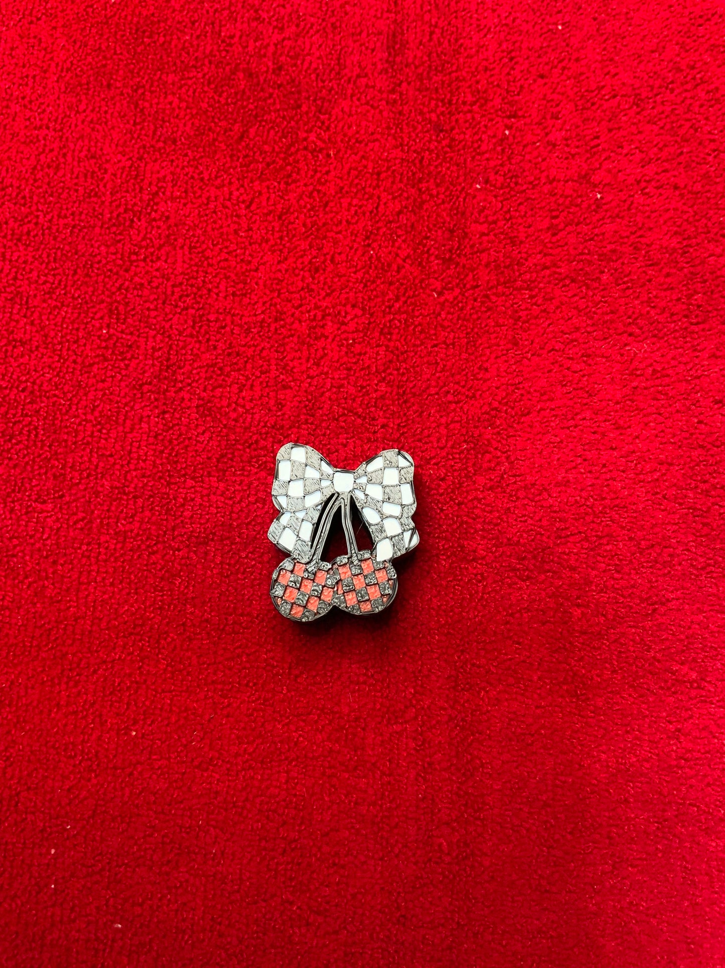 RTS {Checkered Cherries} Straw Topper