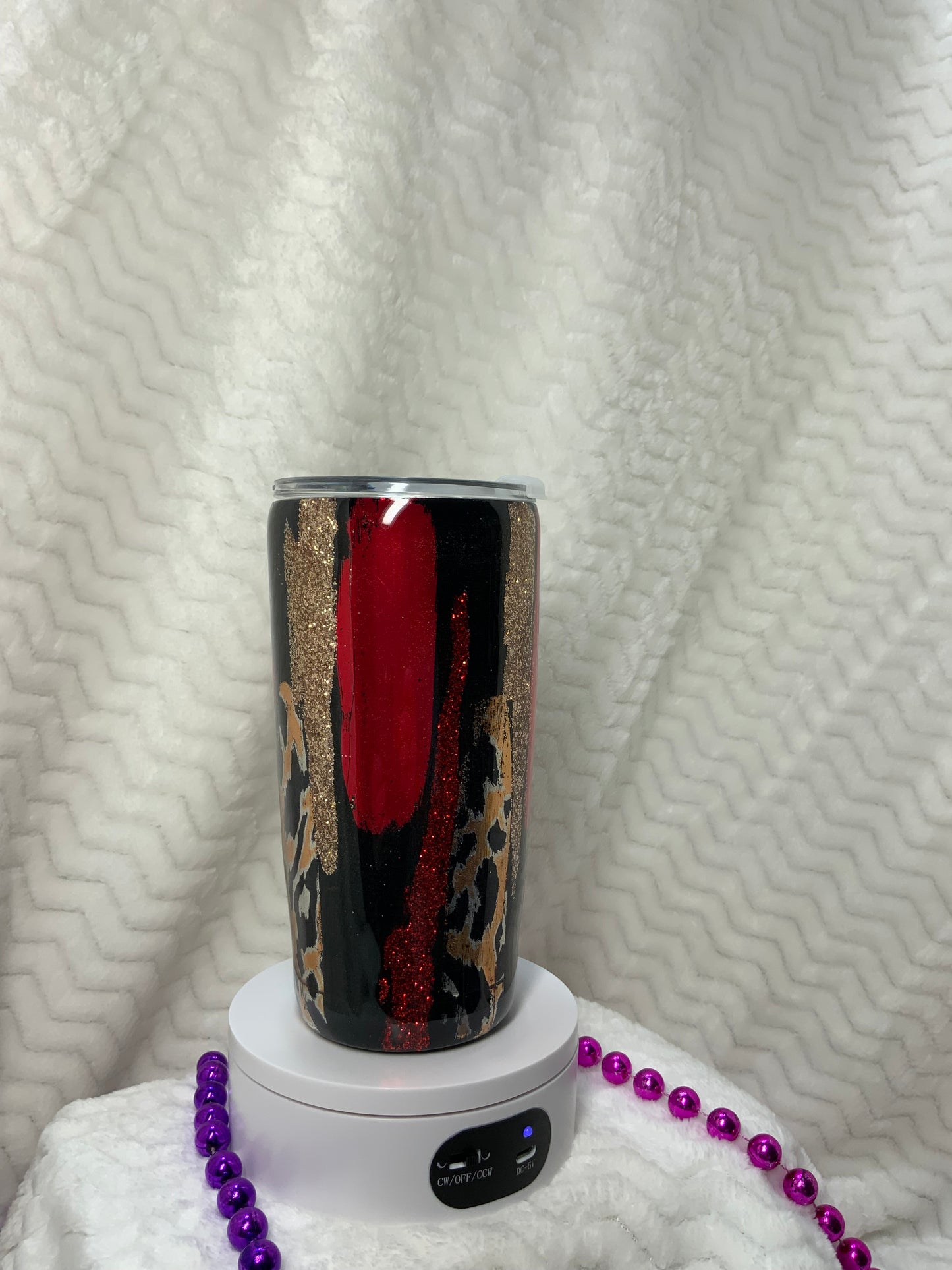 Foil red, {leopard}