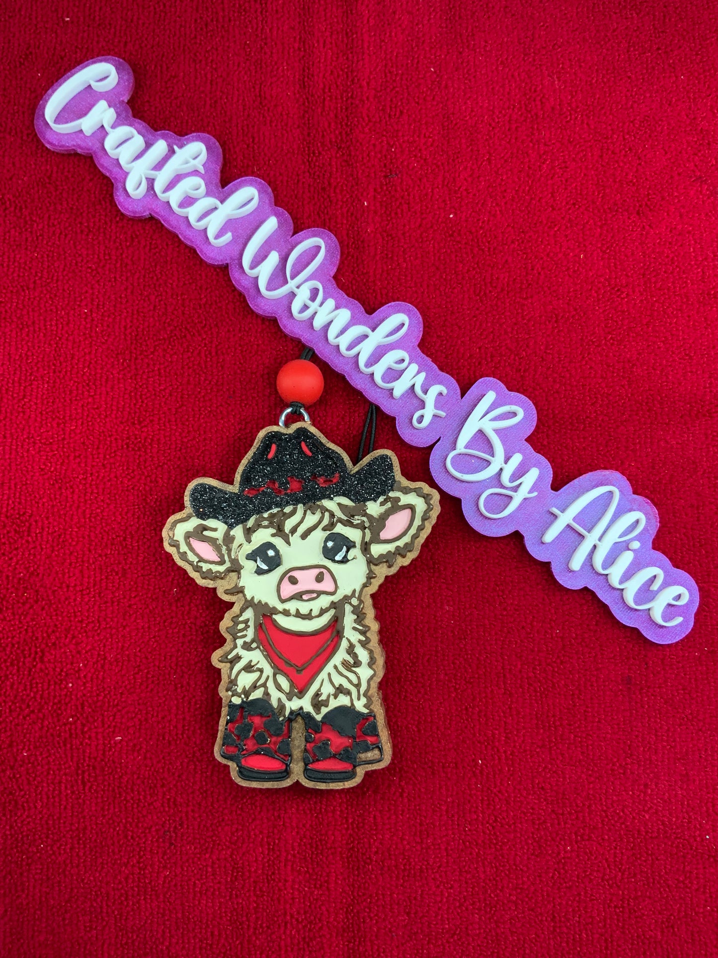 MTO {Baby Highland With Cowboy Hat And Bandana} Freshie