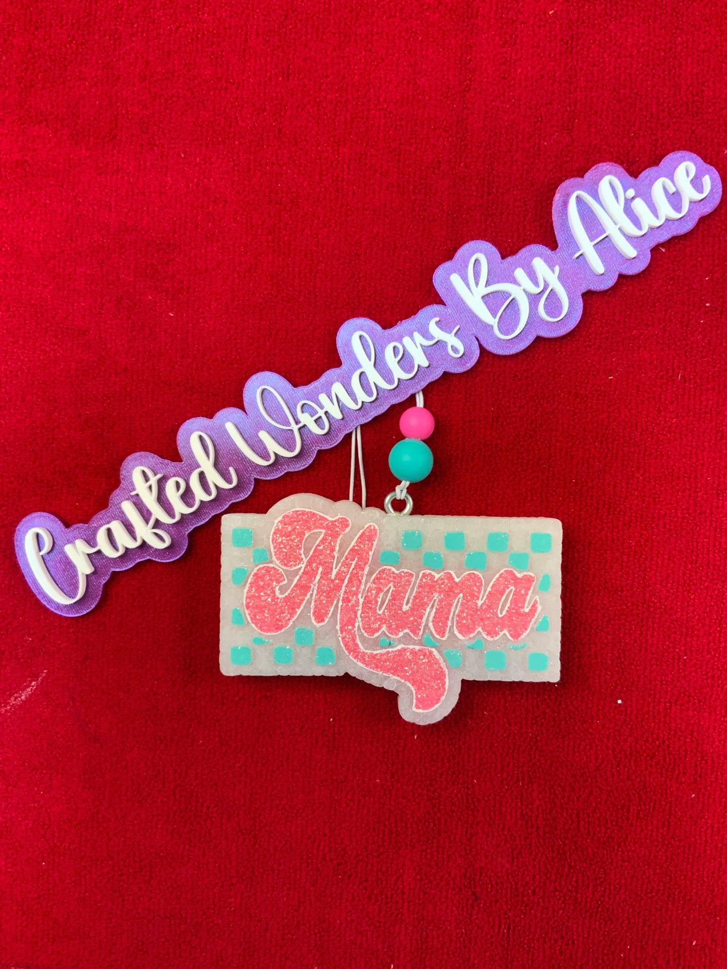 MTO {Checkered Mama Square} Freshie