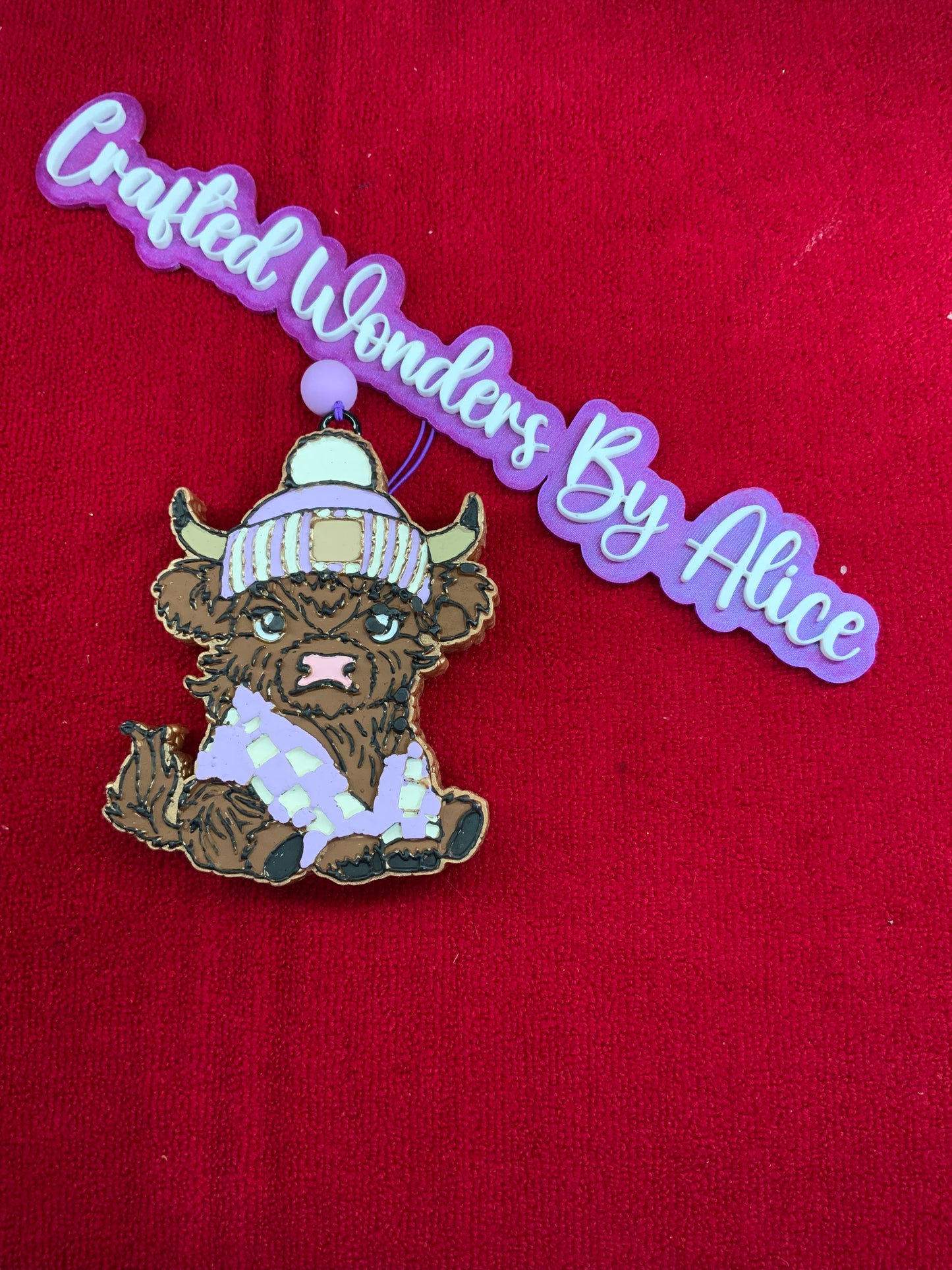MTO {Highland Cow With Beanie} Freshie