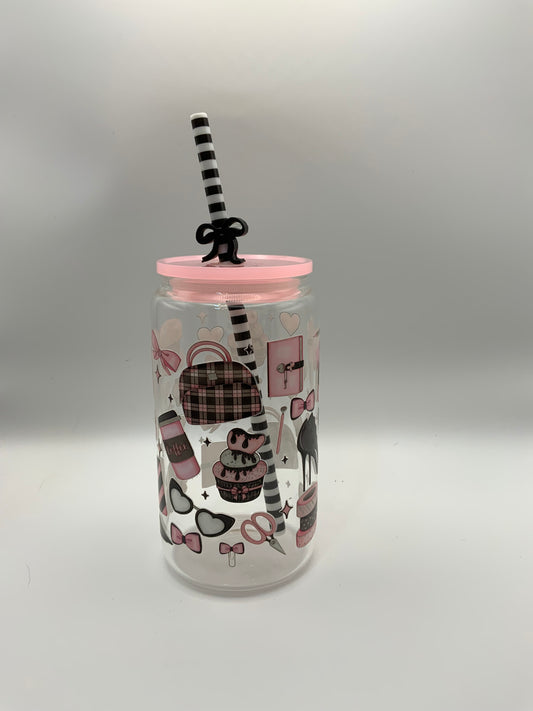RTS Glass Can {High Heels} 16 oz