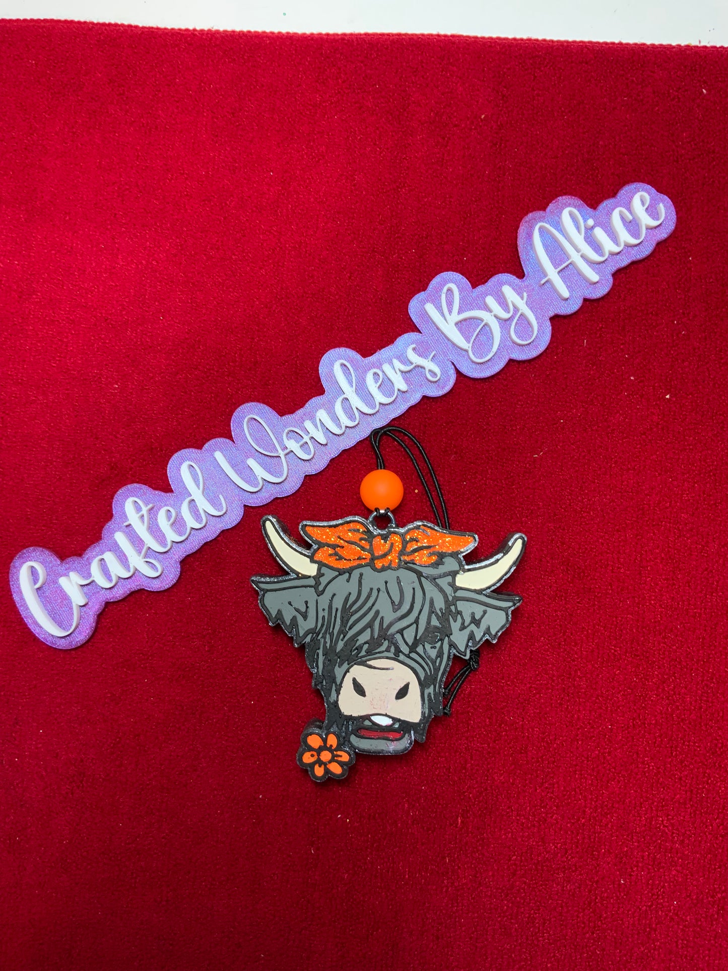 MTO {Highland Cow With Flower} Freshie
