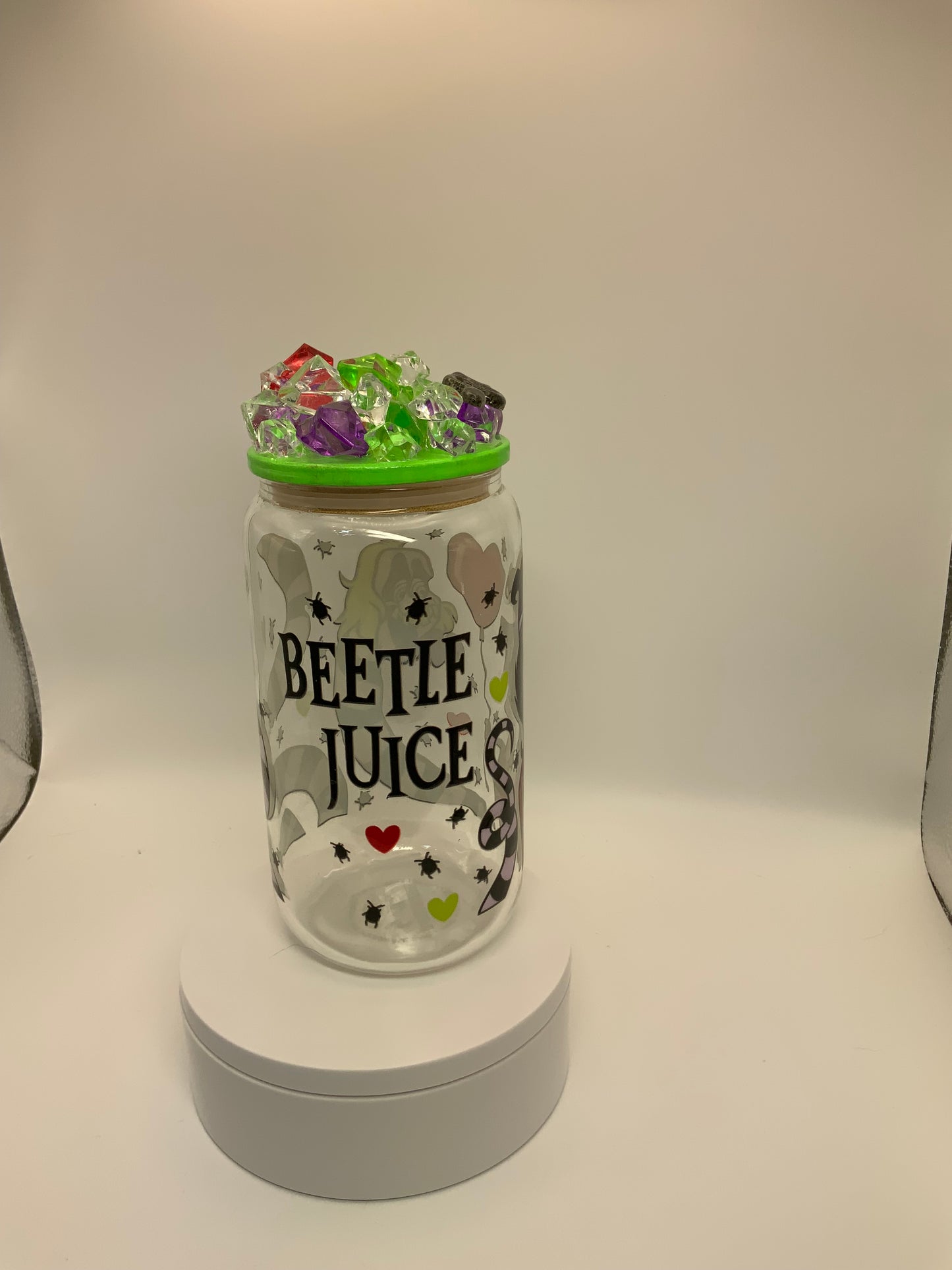 RTS {Beetle Juice} 16 oz Glass Cup
