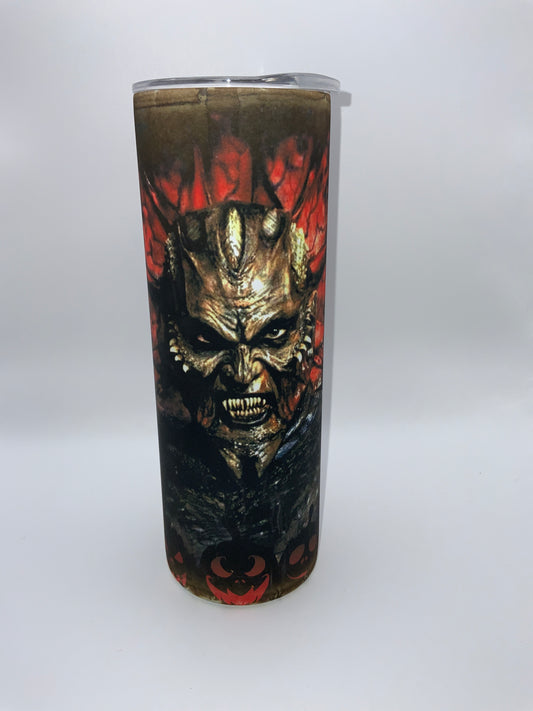 RTS {Jeepers Creepers} 20oz Skinny Glows Red