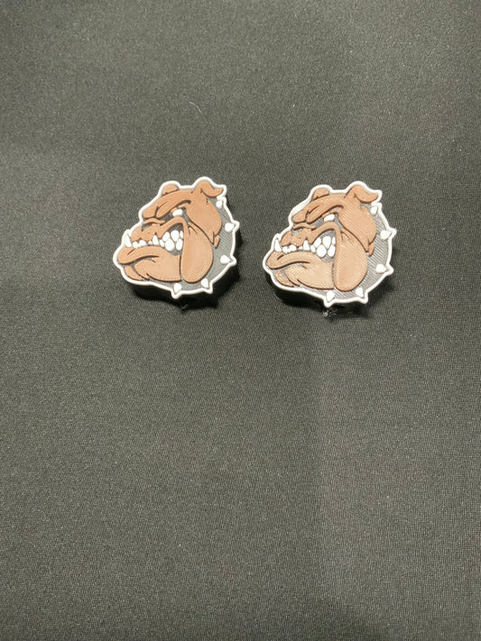 RTS {Brown And Black Bulldog} Straw Topper