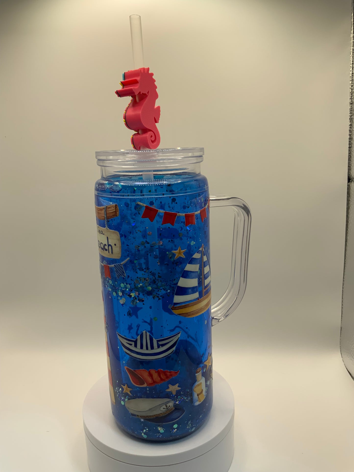 RTS {Lighthouse} 20 oz Snow Globe Cup With Handle