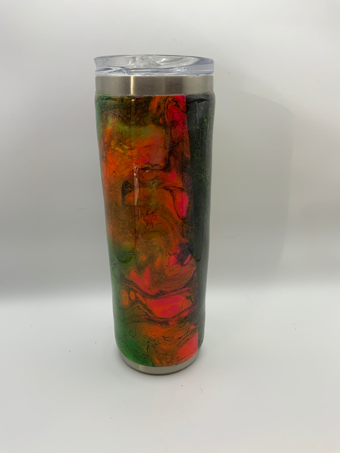 RTS Green/Orange/Pink/Yellow {Acrylic Skin} 20 oz Tapered
