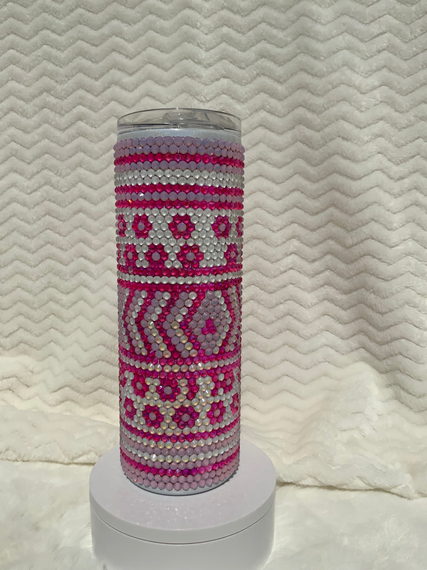 RTS {Pink Flowers} Rhinestone 20 oz
