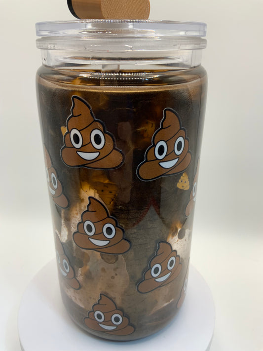 RTS {Poop Acrylic Lava Snow Globe Cup} 16 oz