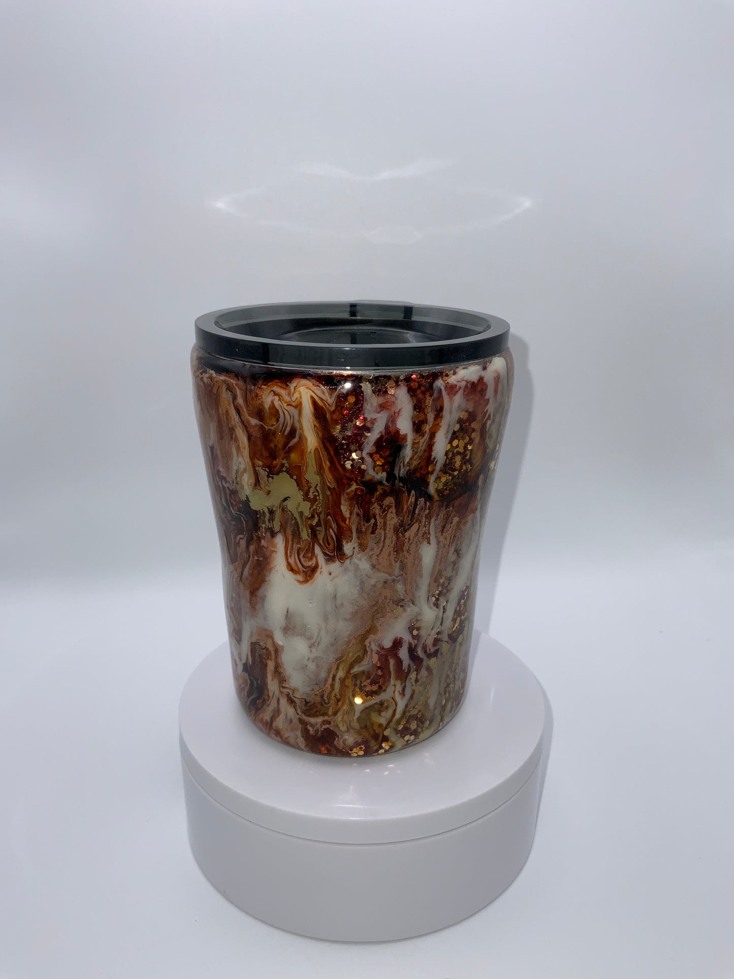 RTS Alcohol Ink Tumblers {Brown, Copper,Gold, White, Glittered Base} 12oz low ball