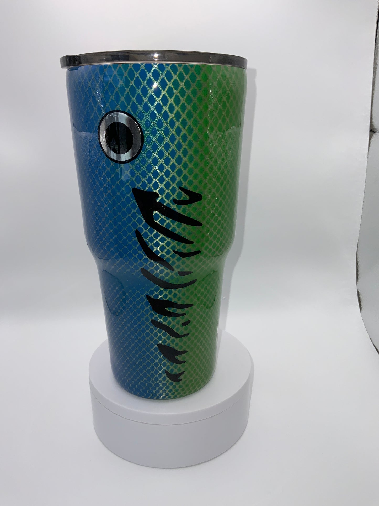 RTS {Fishing Lure} Blue & Green 30 oz Modern Curve