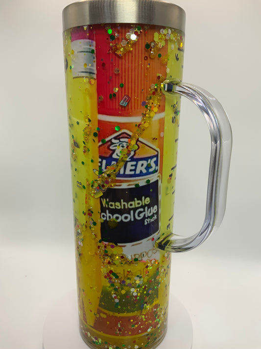 RTS {Teacher} 20 oz Snow Globe Cup With Handle