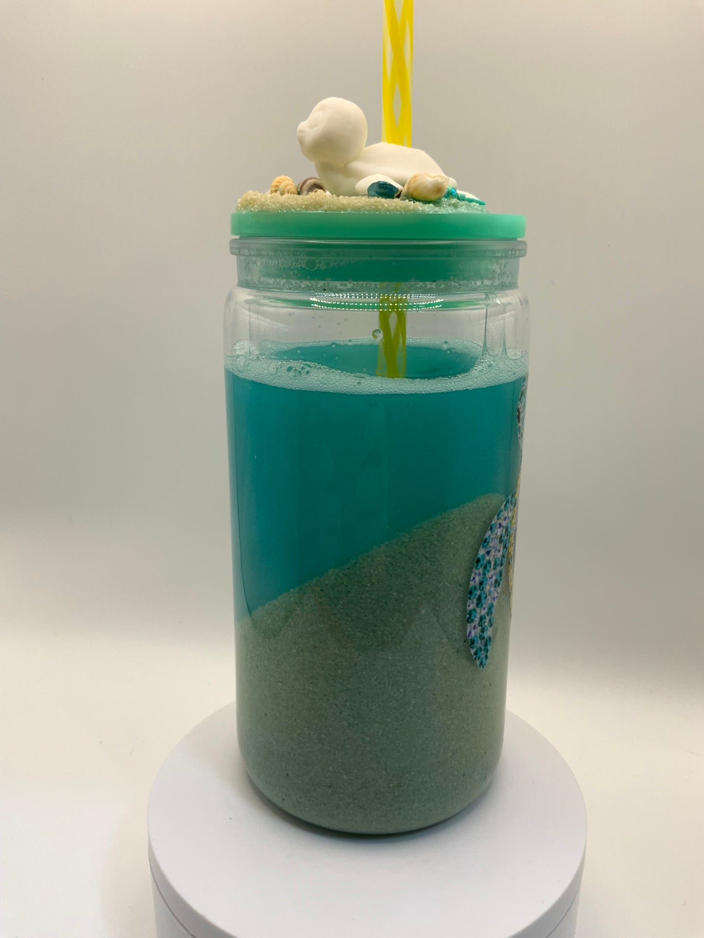 RTS {Aquarium Under The Sea Acrylic Lava Snow Globe Cup} 16 oz