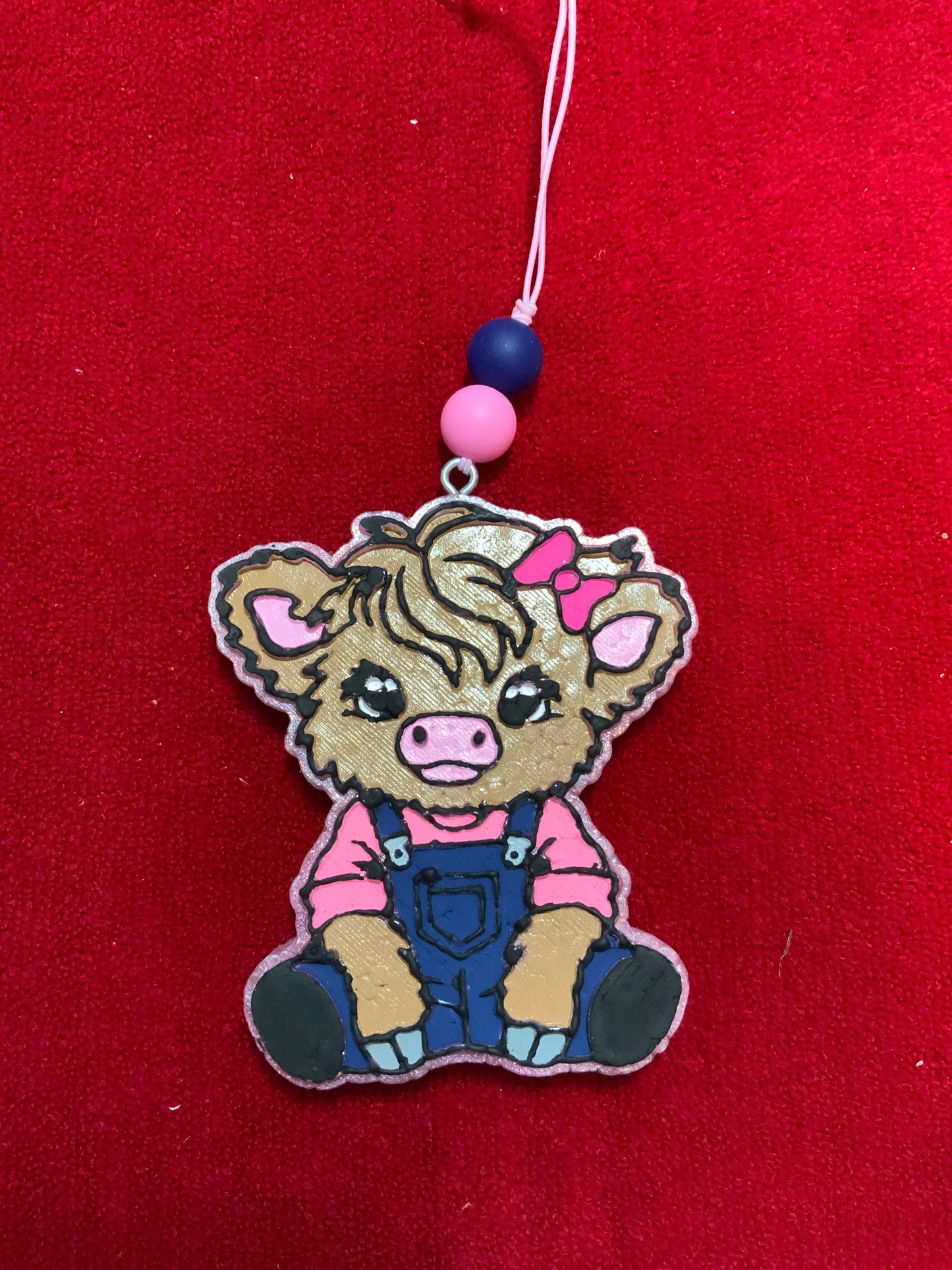 MTO {Highland Cow in Overalls} Freshie