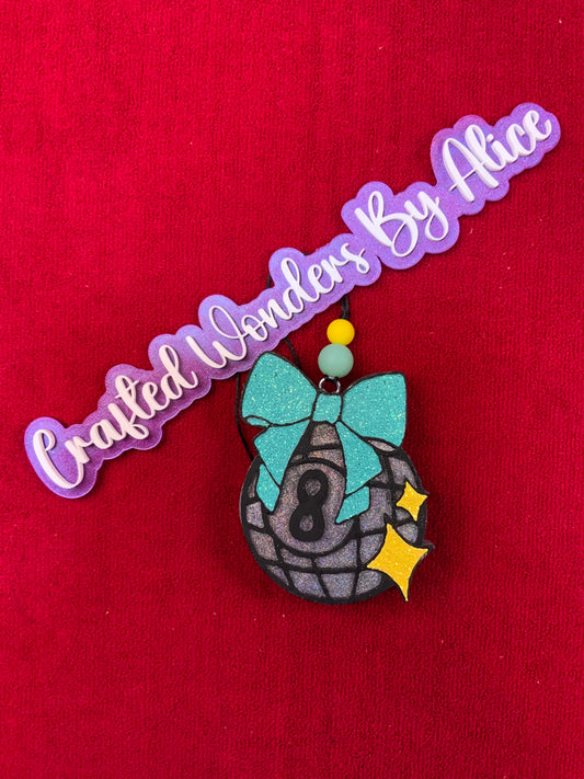 MTO {Disco 8 Ball With Bow} Freshie