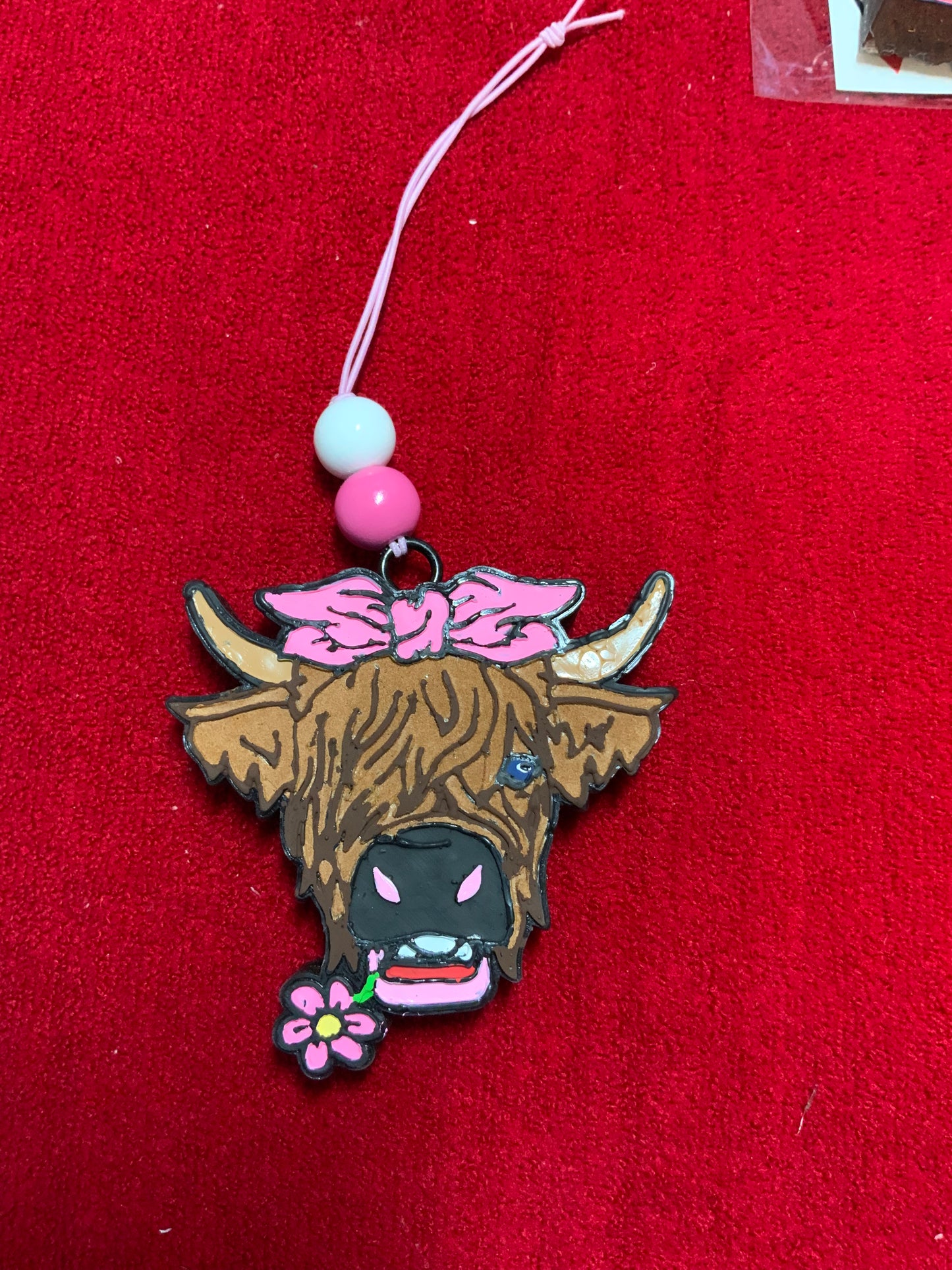 MTO {Highland Cow With Flower} Freshie