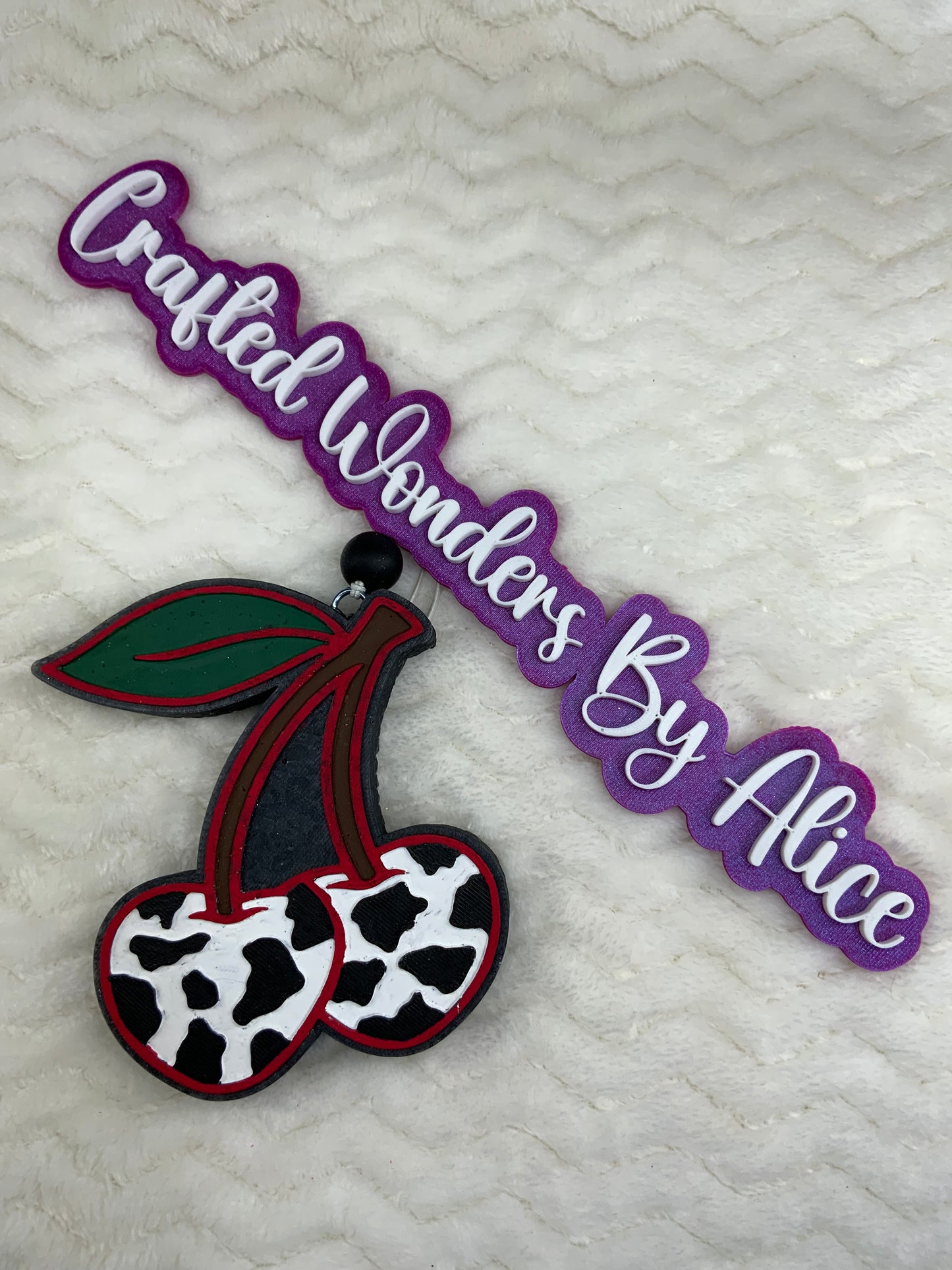 MTO {Cow Print Cherries} Freshie