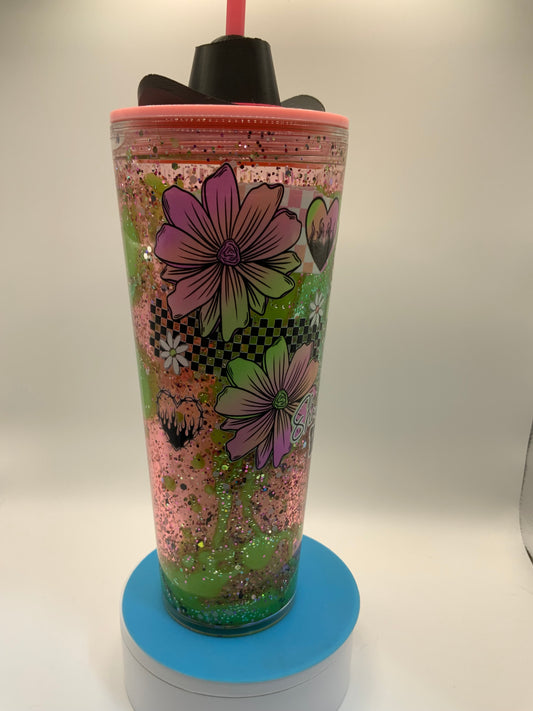 RTS {Should Have Come With A warning} 24 oz Lava Snow Globe Cup