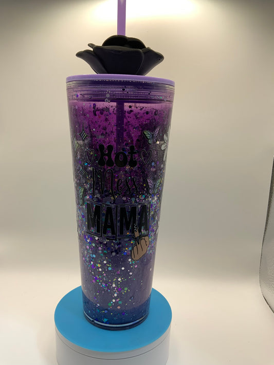 RTS {Hot Mess Momma} 24 oz Lava Snow Globe Cup
