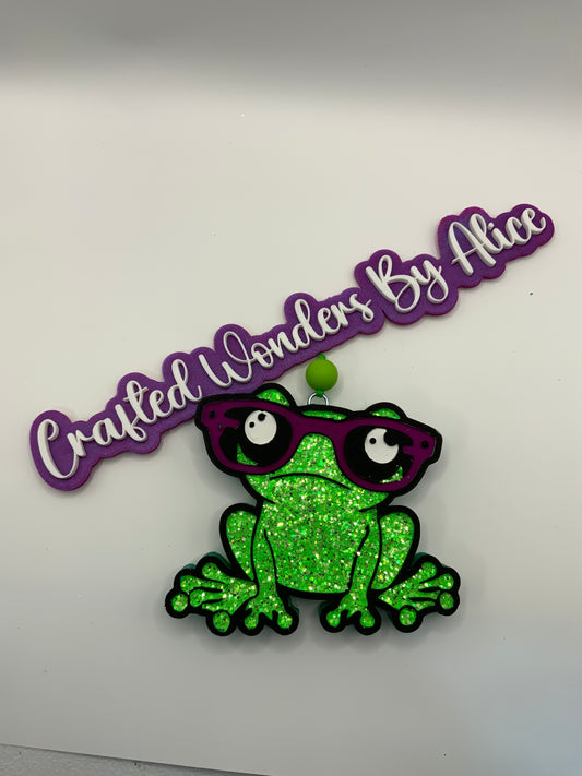 MTO {Frog With Glasses} Freshie
