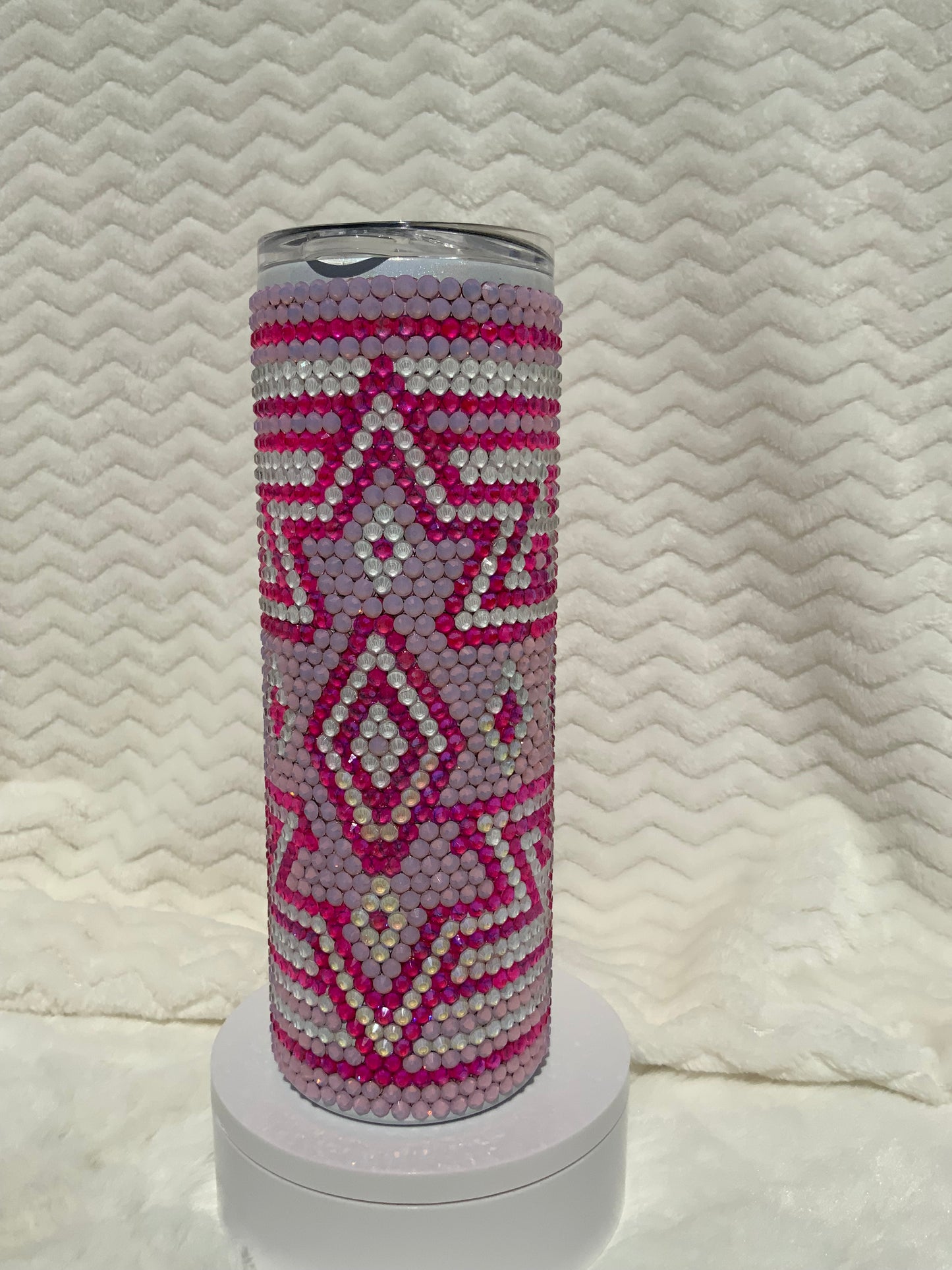 RTS {Pink Flowers} Rhinestone 20 oz