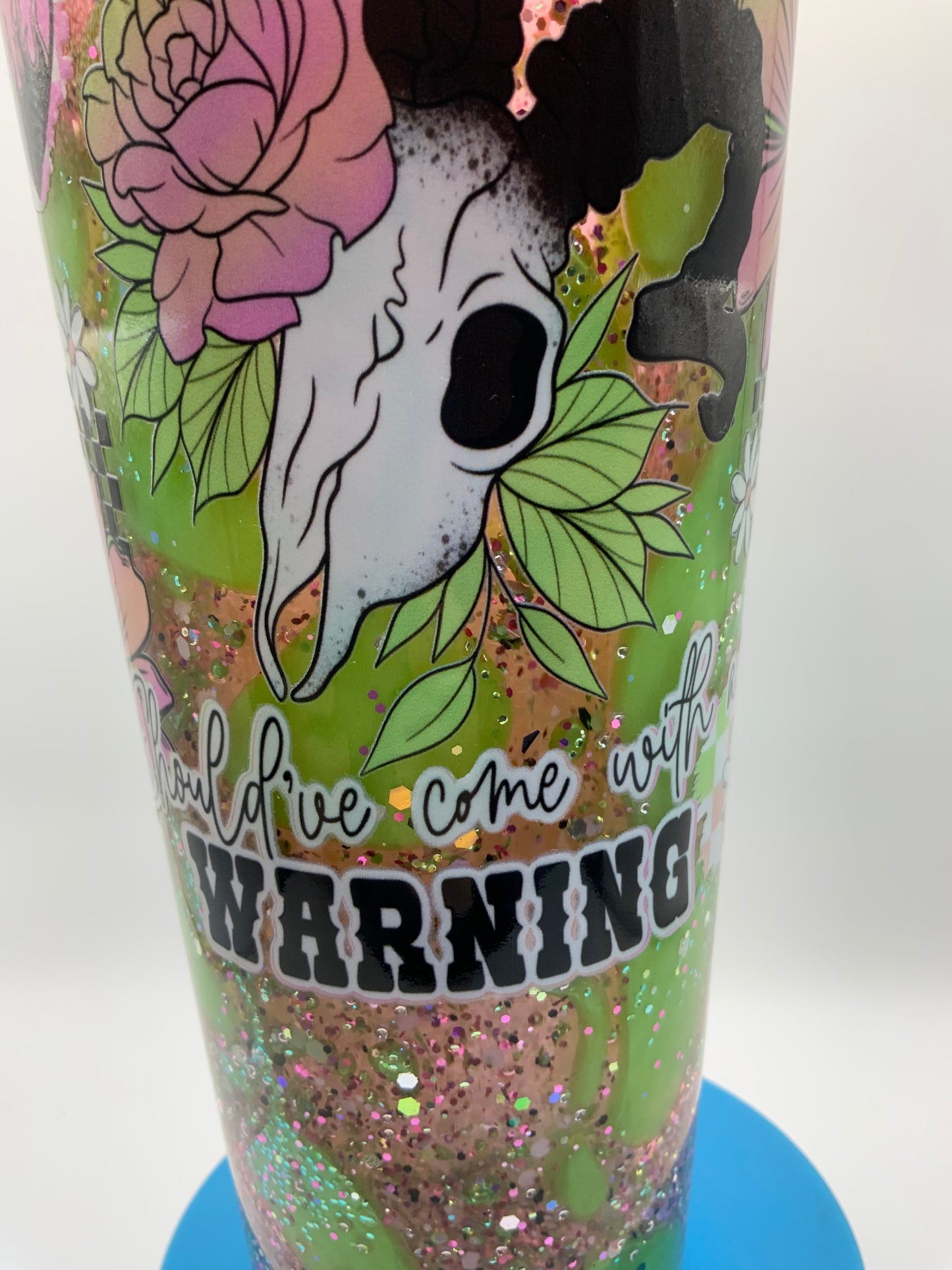 RTS {Should Have Come With A warning} 24 oz Lava Snow Globe Cup