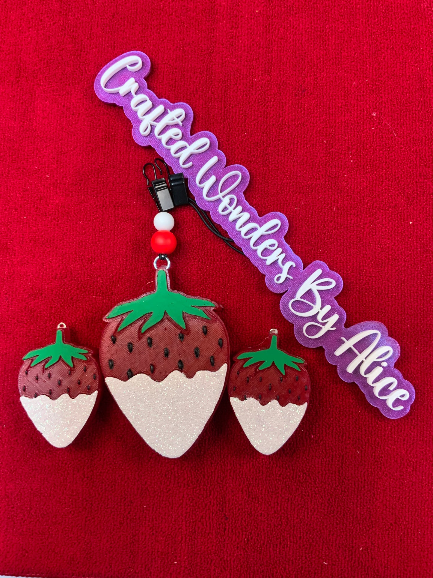 MTO {Chocolate Strawberries Vent Clip Set} Freshie