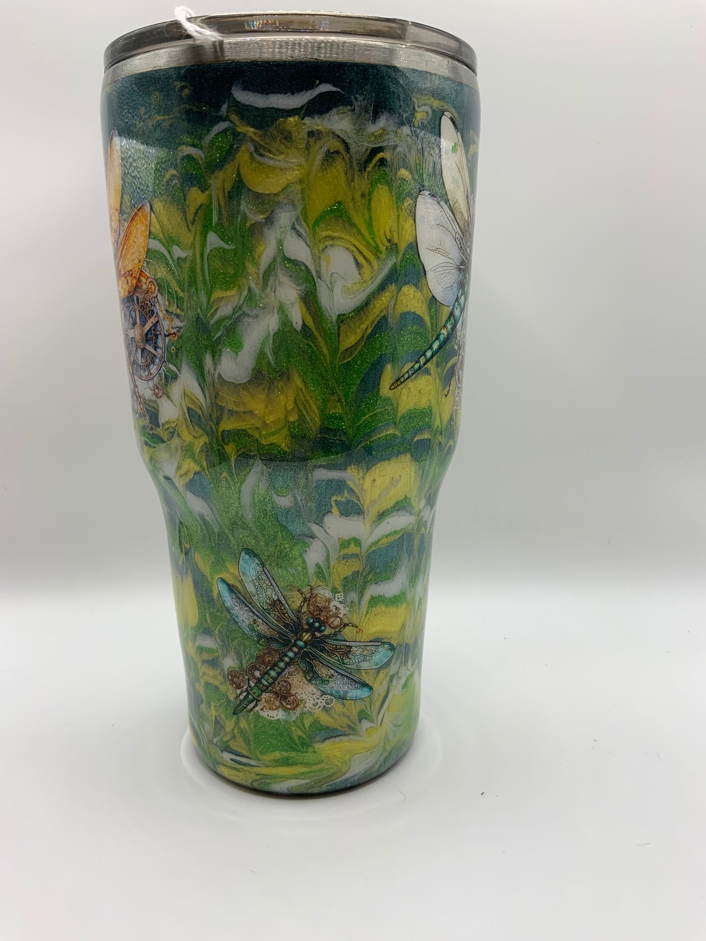 RTS Mica {Green/Yellow Dragonflies} 30 oz Modern Curve