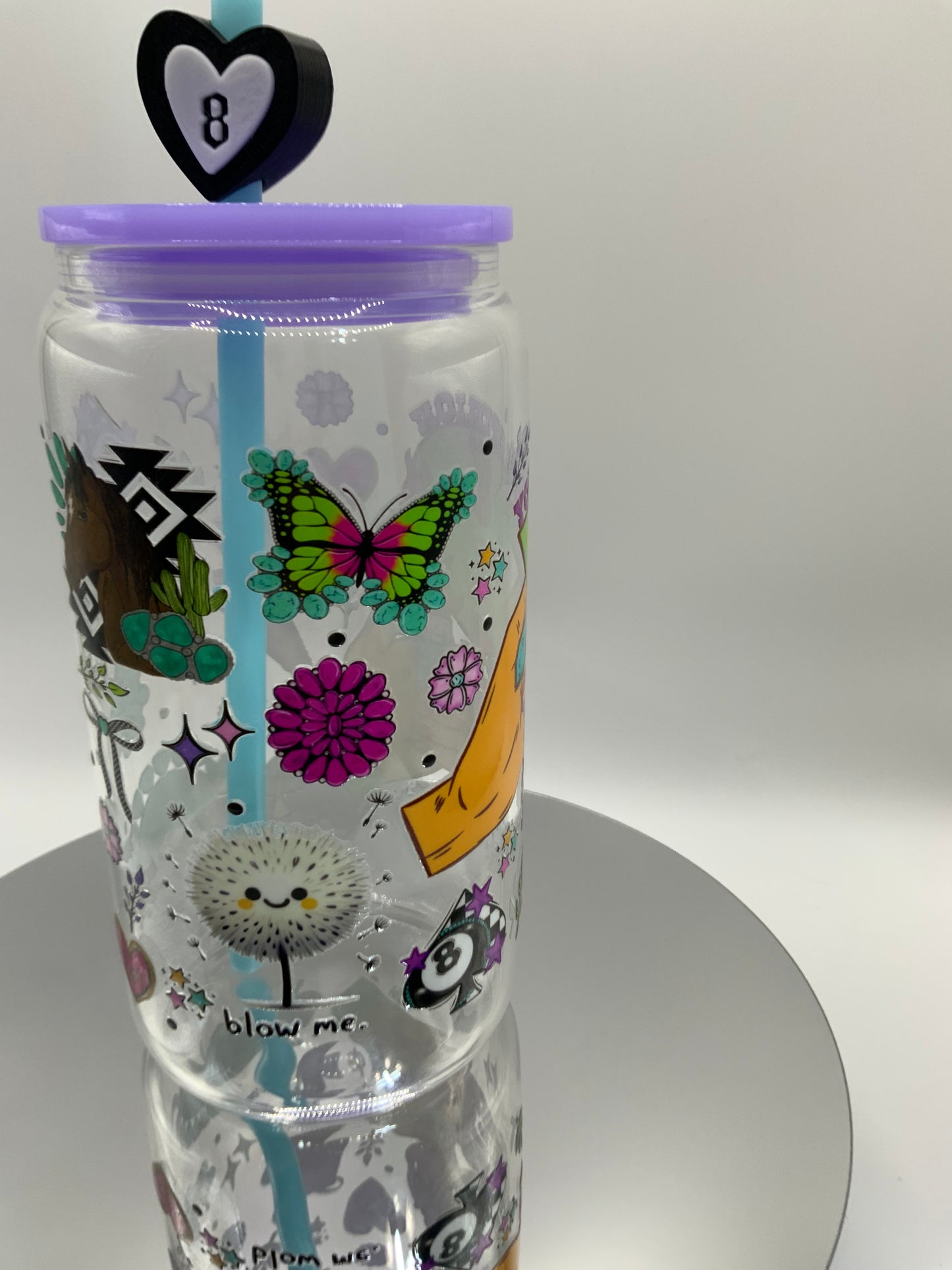 RTS {Burn Baby Burn} 16 oz Glass Cup