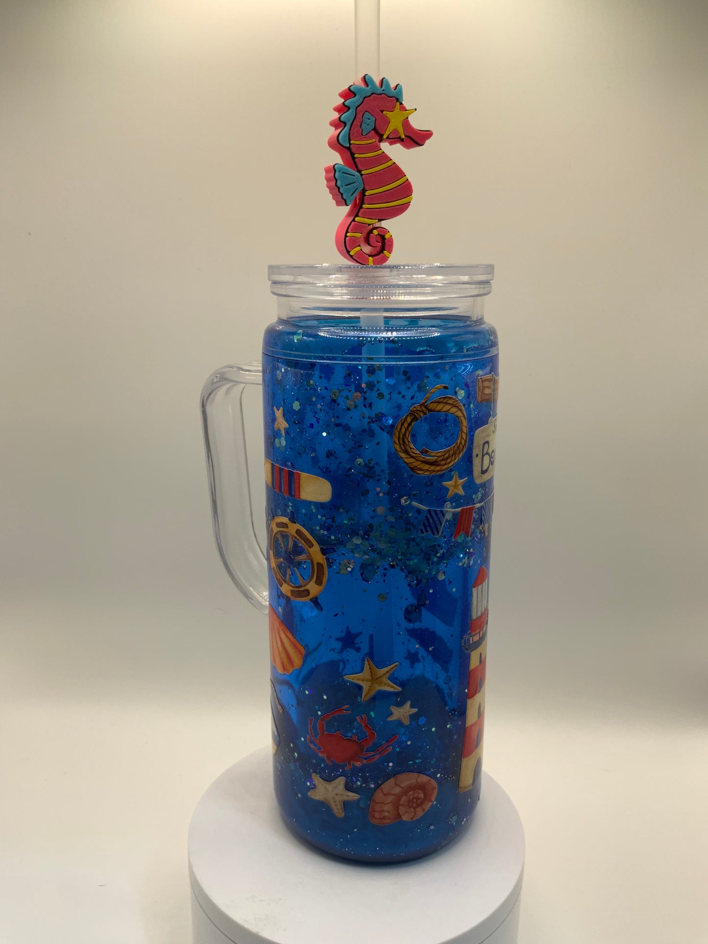 RTS {Lighthouse} 20 oz Snow Globe Cup With Handle