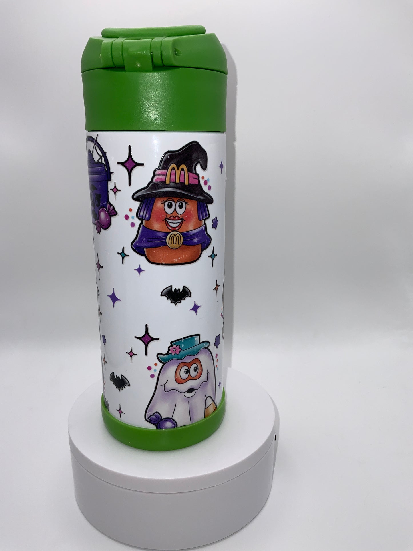 RTS {Geen Flip Top Halloween Kids Water Bottle} 12oz Skinny