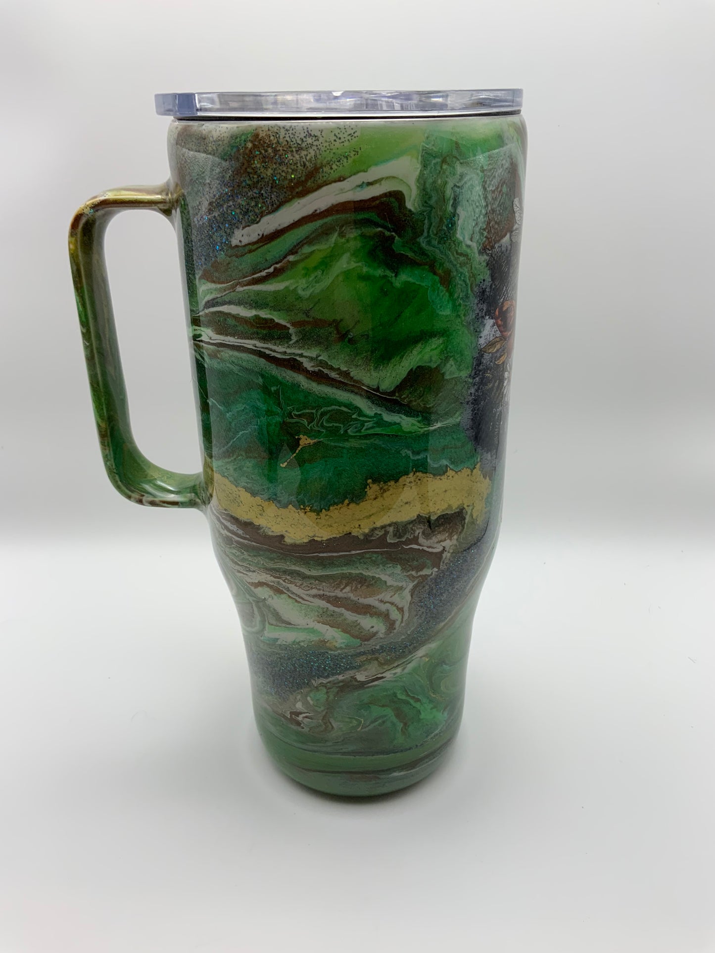 RTS {Skull With Butterfly and Handle} 24 oz